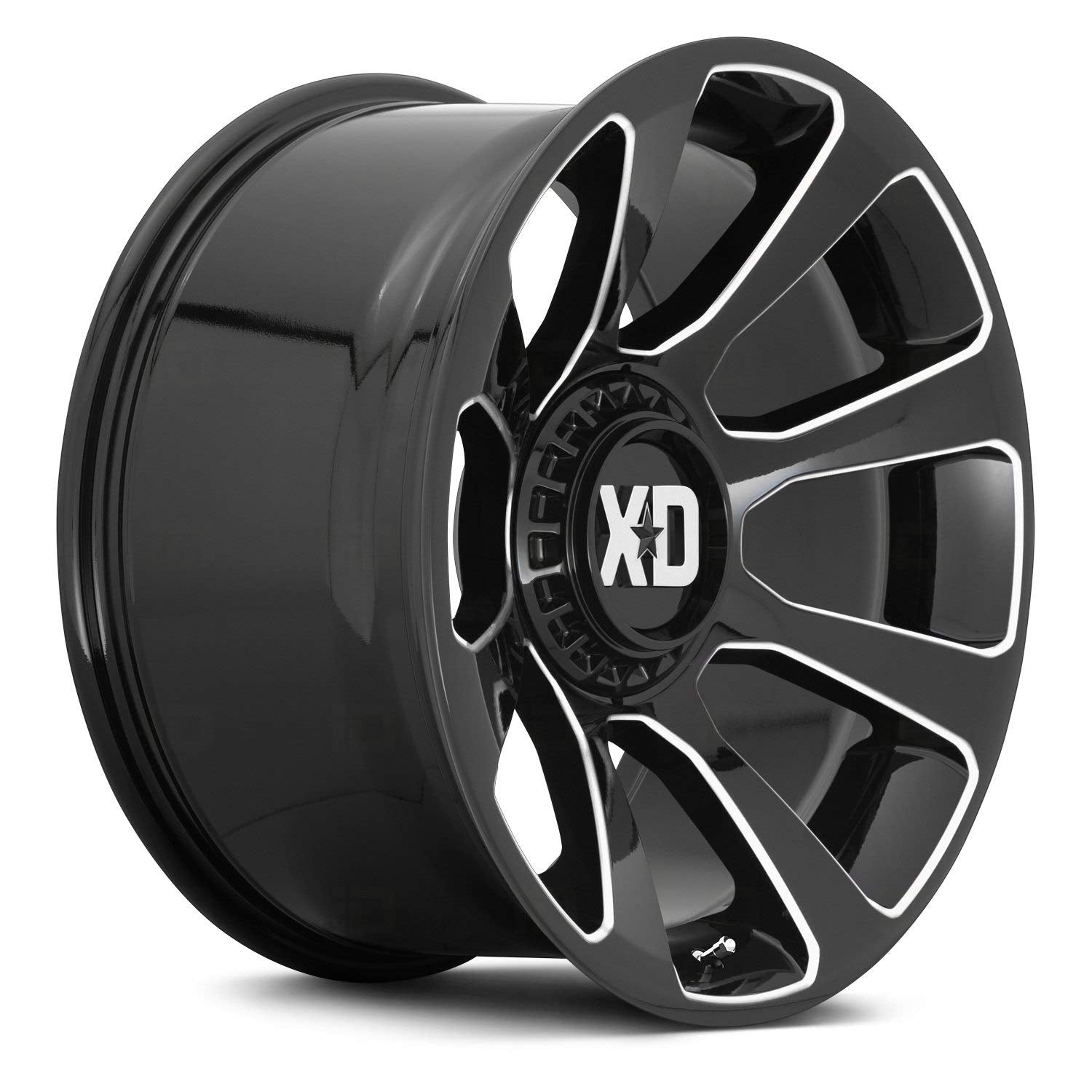 20x10 XD854 REACTOR, Bolt Pattern: 6x135/5.5, Offset: -18, GLOSS BLACK MILLED, set of 1