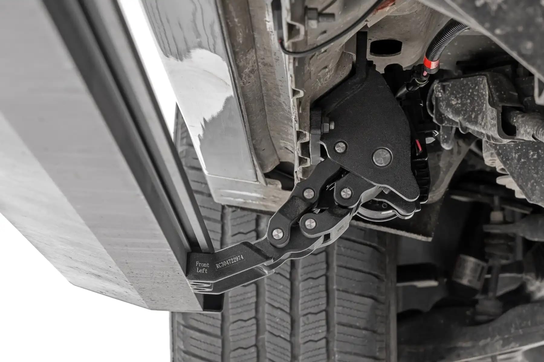 Rough Country Power Running Boards with LED Step Lights for Expedition Ford (2018-2024) - Dual Motor Electric Powerstep Board & Retractable Steps