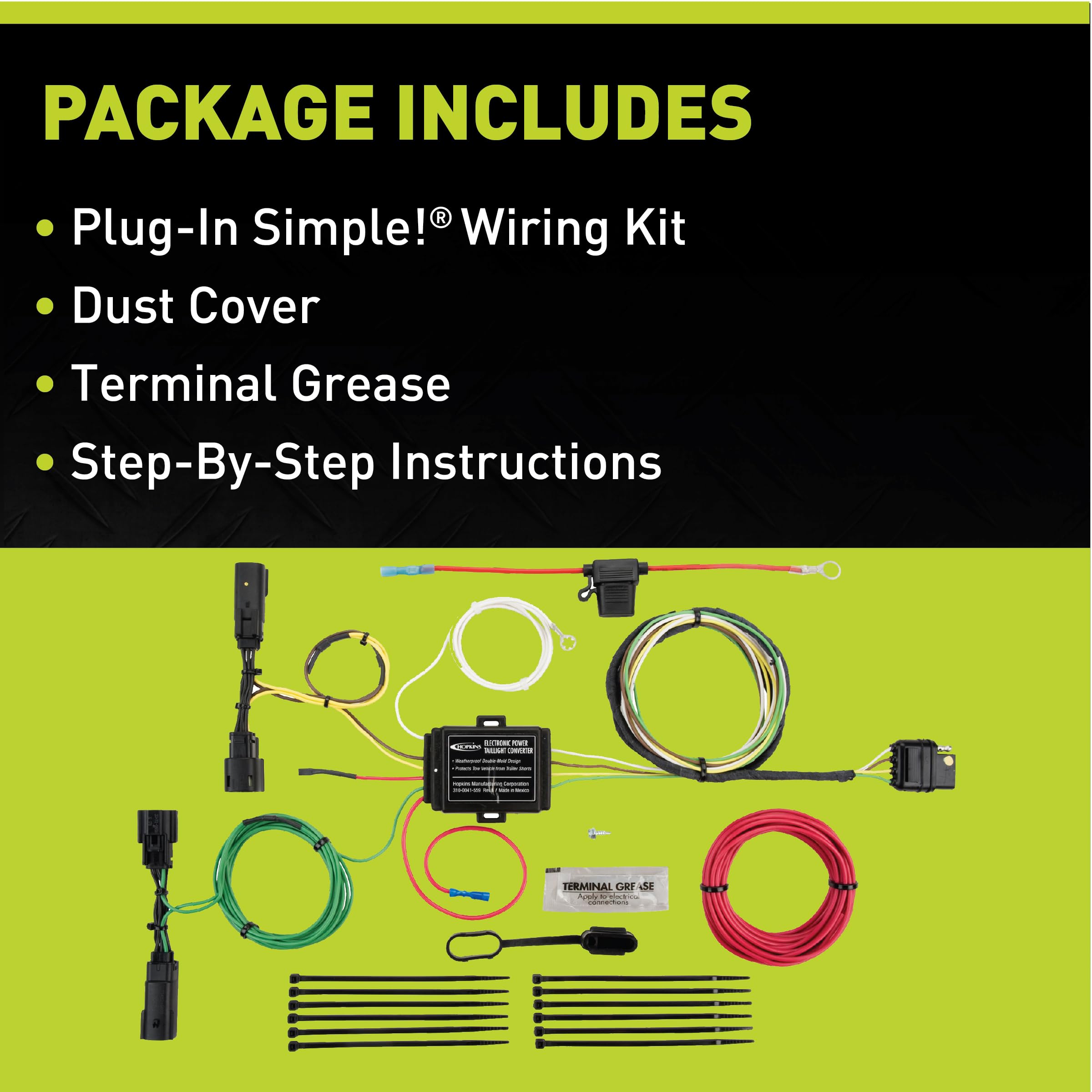 Hopkins Towing Solutions Plug-In Simple Wiring Kit 41164, Compatible With 2015-2022 Chevrolet Colorado (without tow package), 2015-2024 GMC Canyon (without tow package)