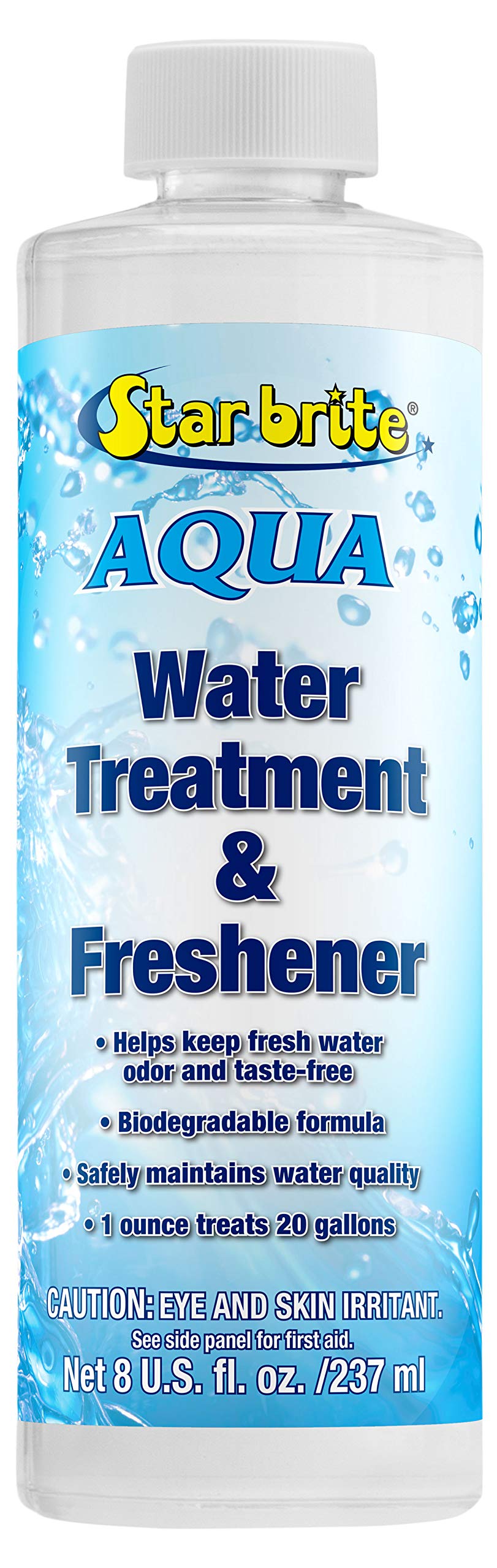 Aqua Water Treatment & Freshener STAR BRITE - Treat & Maintain Superior, Fresh Tasting Drinking Water in Boats, RVs & All Potable Water Systems - 8 OZ (097008)