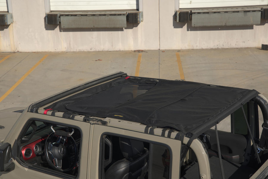 Extended Shade Top Smittybilt Cover with Skylights, Fits 2020+ Jeep Gladiator JT
