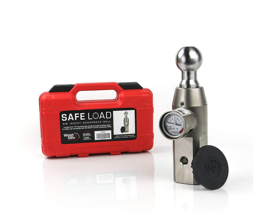 Safe Load Weigh Safe BW Gooseneck Ball Hitch - Premium Tow Hitch for Trailers - Built-in Tongue Weight Gauge - 30,000 lbs GTW, 7,500 Tongue Weight, 2-5/16" Stainless Steel Tow Ball