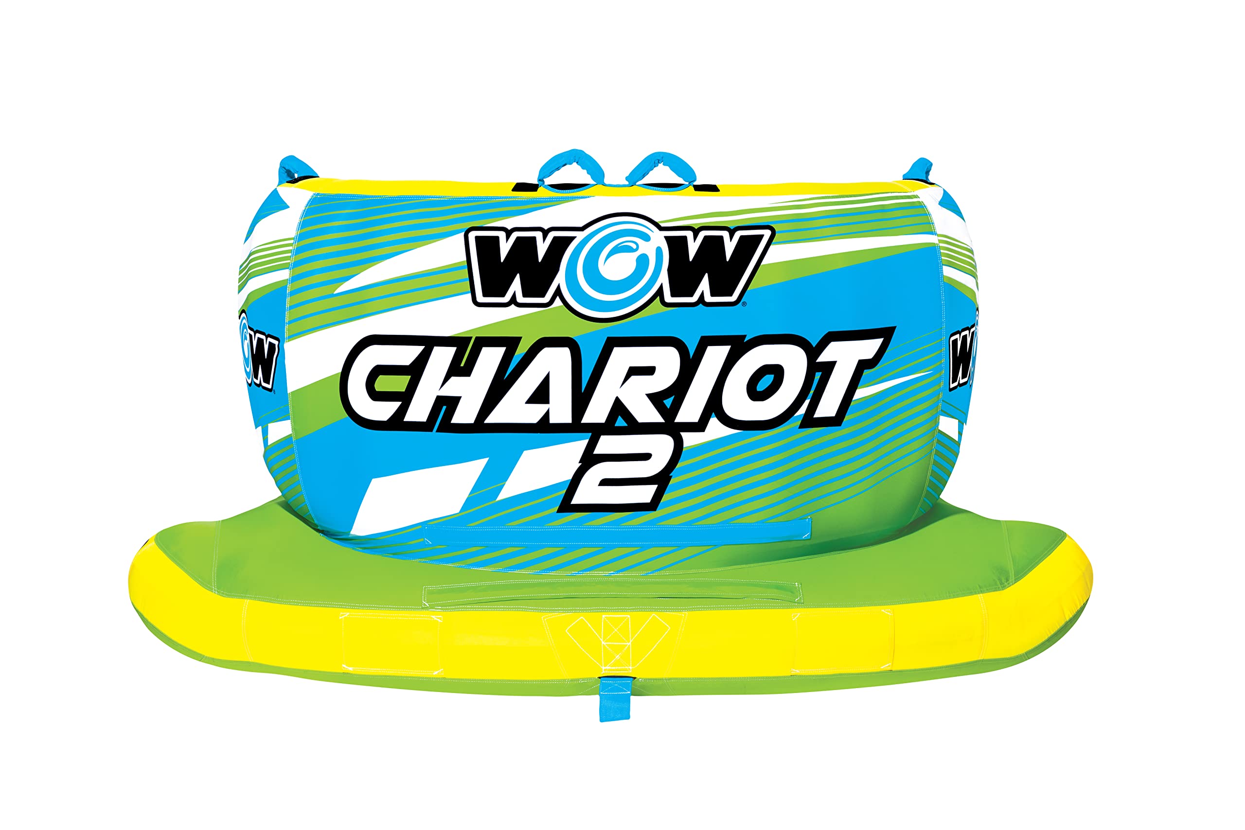 WOW Sports 2 Towable Tube Chariot for Boating - 1 to 2 Person Towable - Standing Tubes for Boating - Front and Back Tow Point