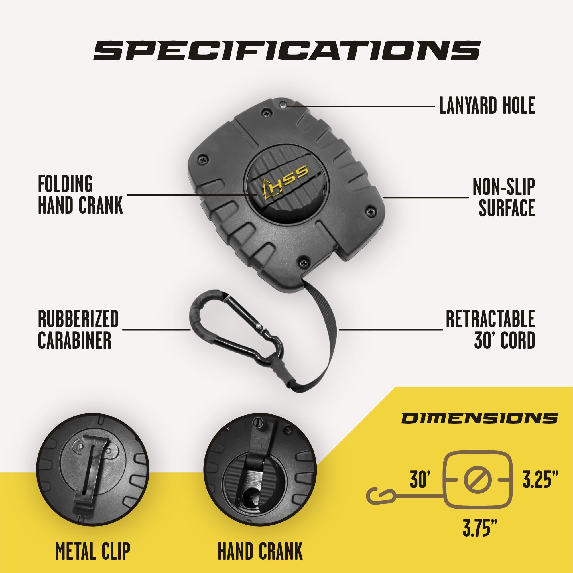 Hunter Safety System Gear & Bow Hoist - 30 Foot Retractable Bow & Gear Hoist for Tree Stand Hunting, Essential Hunting Supplies