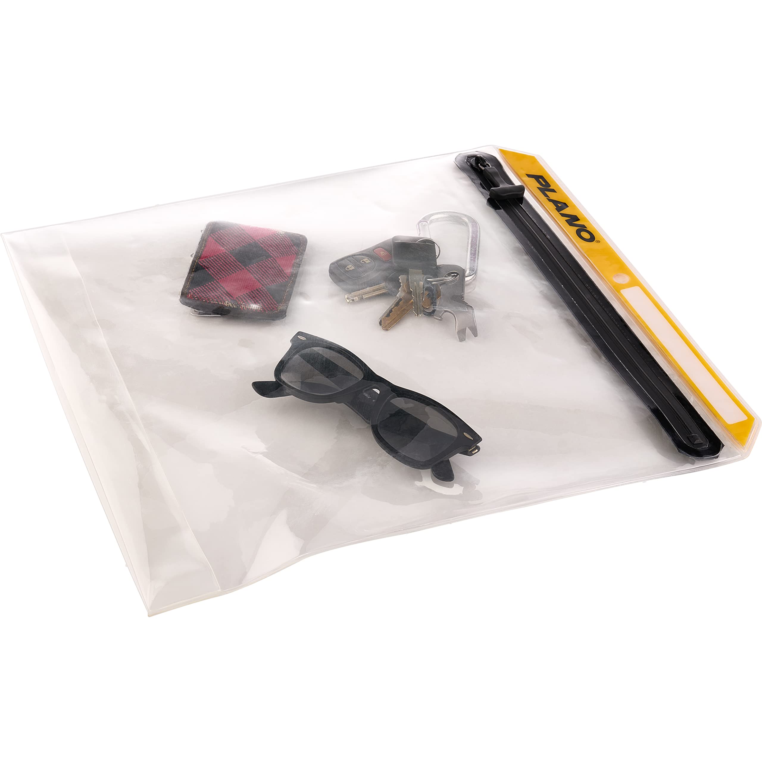 Deluxe XL Waterproof Storage Bag Plano Stowall Series, Transparent, TPU Plastic, Tackle Organization Storage, Heavy-Duty Resealable Zipper Seal Closure
