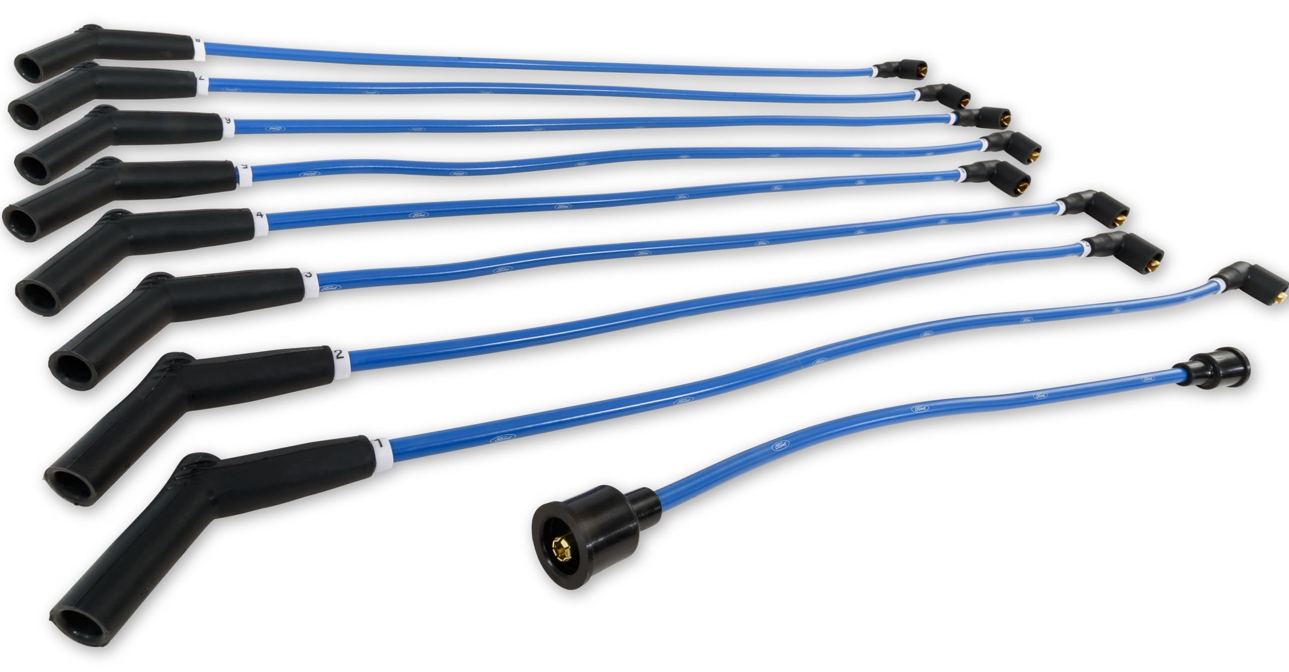 C5OZ-12259-BL8 Scott Drake 289-302 8mm Ford Logo Ignition Wires