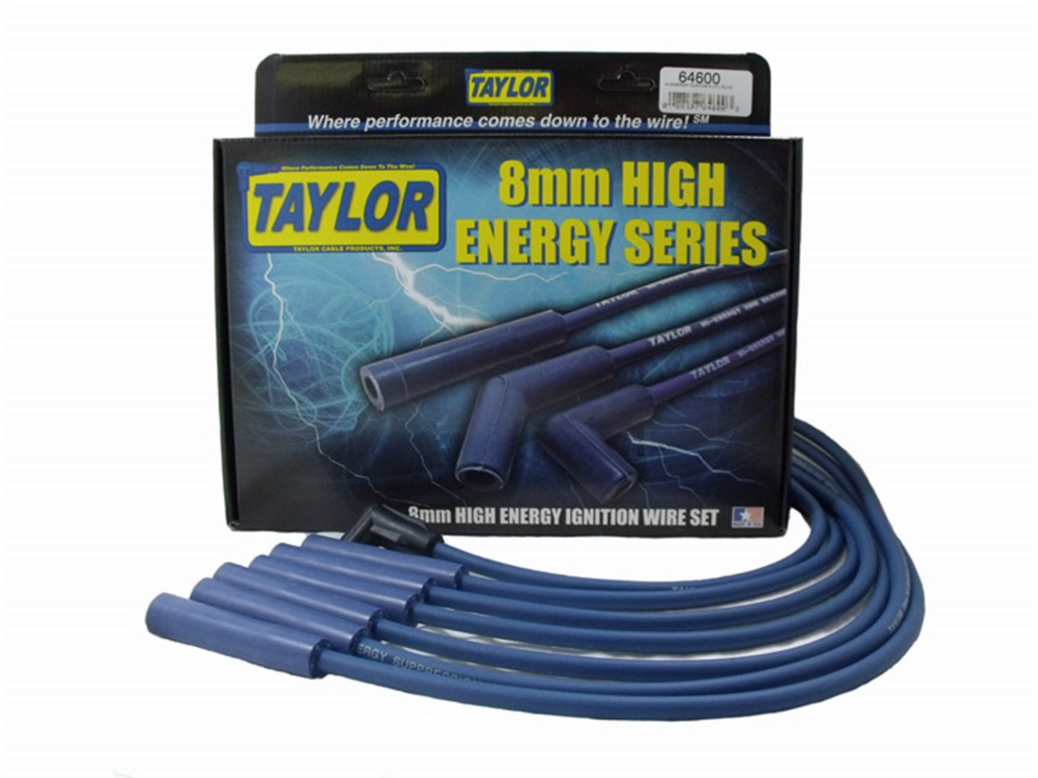 Hi-Energy Taylor Cable 64600 Spark Plug Wire Set, Blue