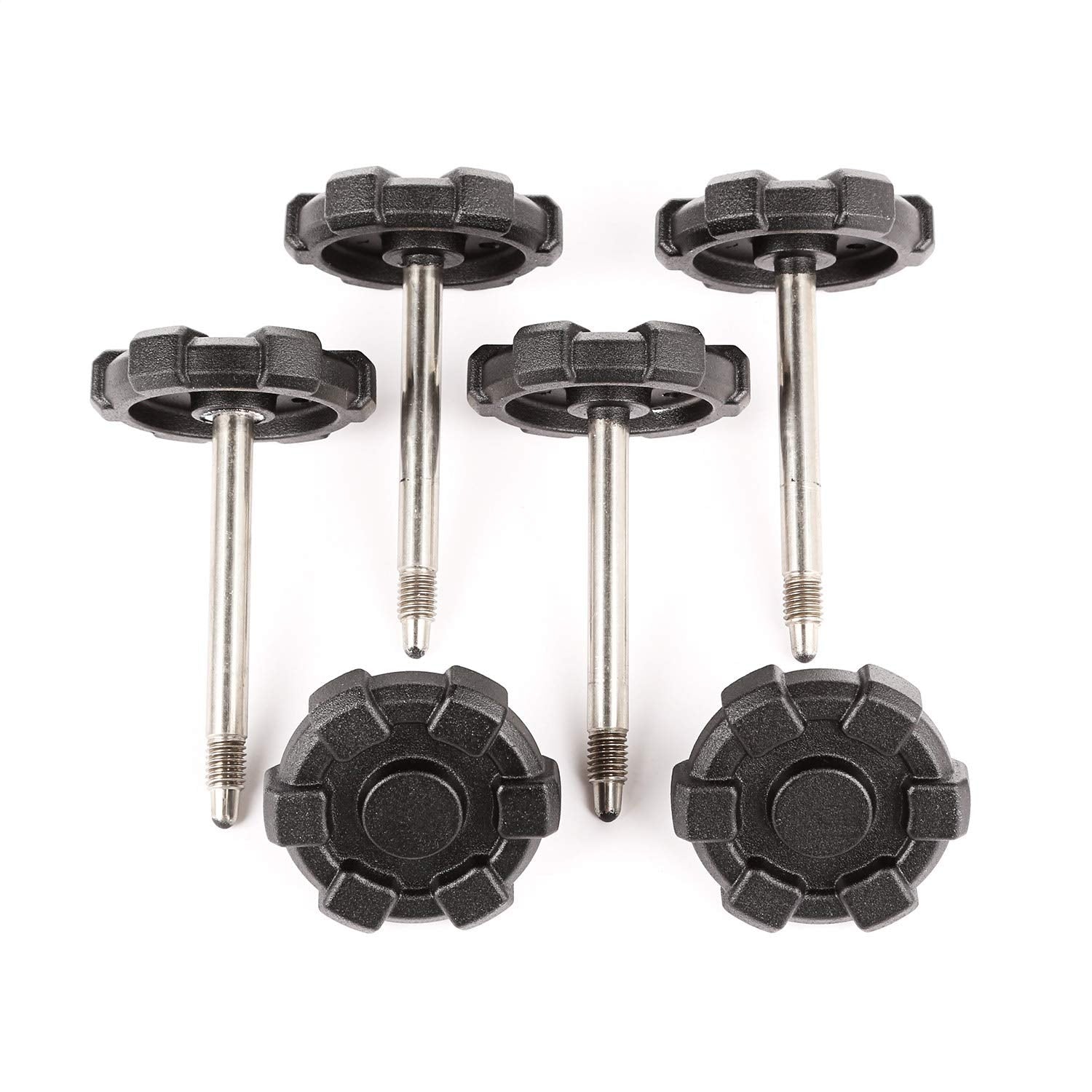 Elite Rugged Ridge Door Surround Knobs for Jeep Wrangler JKU | Aluminum, Black | 13510.14 | Fits 2007-2018 Jeep Wrangler JKU 4-Door