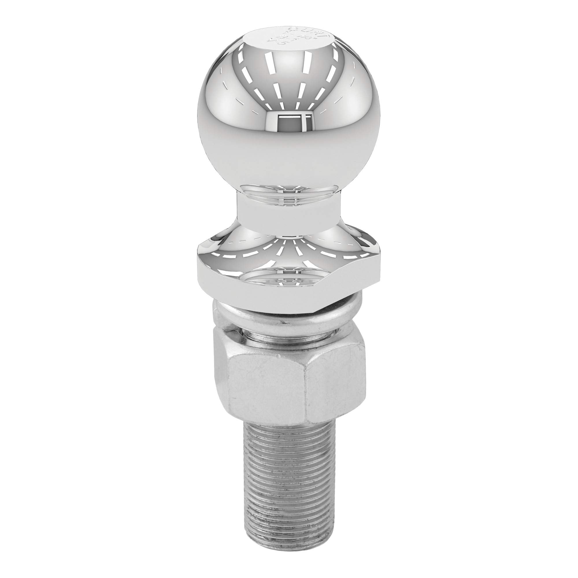 CURT 40072 Trailer Hitch Ball Chrome, 3,500 lbs, 1-7/8-Inch Diameter, 1 x 3-Inch Shank