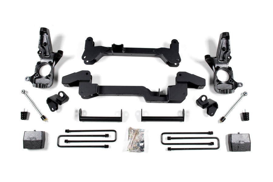 6 inch Zone Offroad Full Suspension Torsion Bar Drop Lift Kit (Fr & Rr) | No Shocks | Compatible with Chevrolet Silverado 1500/2500/2500 HD RWD (2001-2010), GMC Sierra 2500 HD RWD (2011-2020)