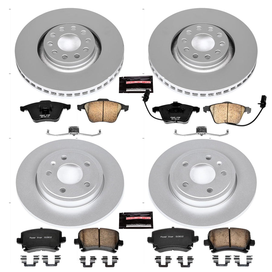 Power Stop Z23 Evolution Geomet Coated Brake Kit Front and Rear For Audi A4 2005-2009, Audi A4 Quattro 2005-2009 [Model Specific]