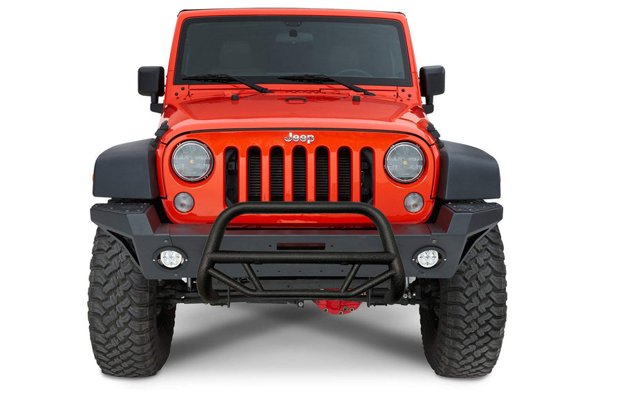 Max T Black Horse Bull Bar Textured Black Compatible with 2010-2017 Jeep Wrangler-MBT-MJ103