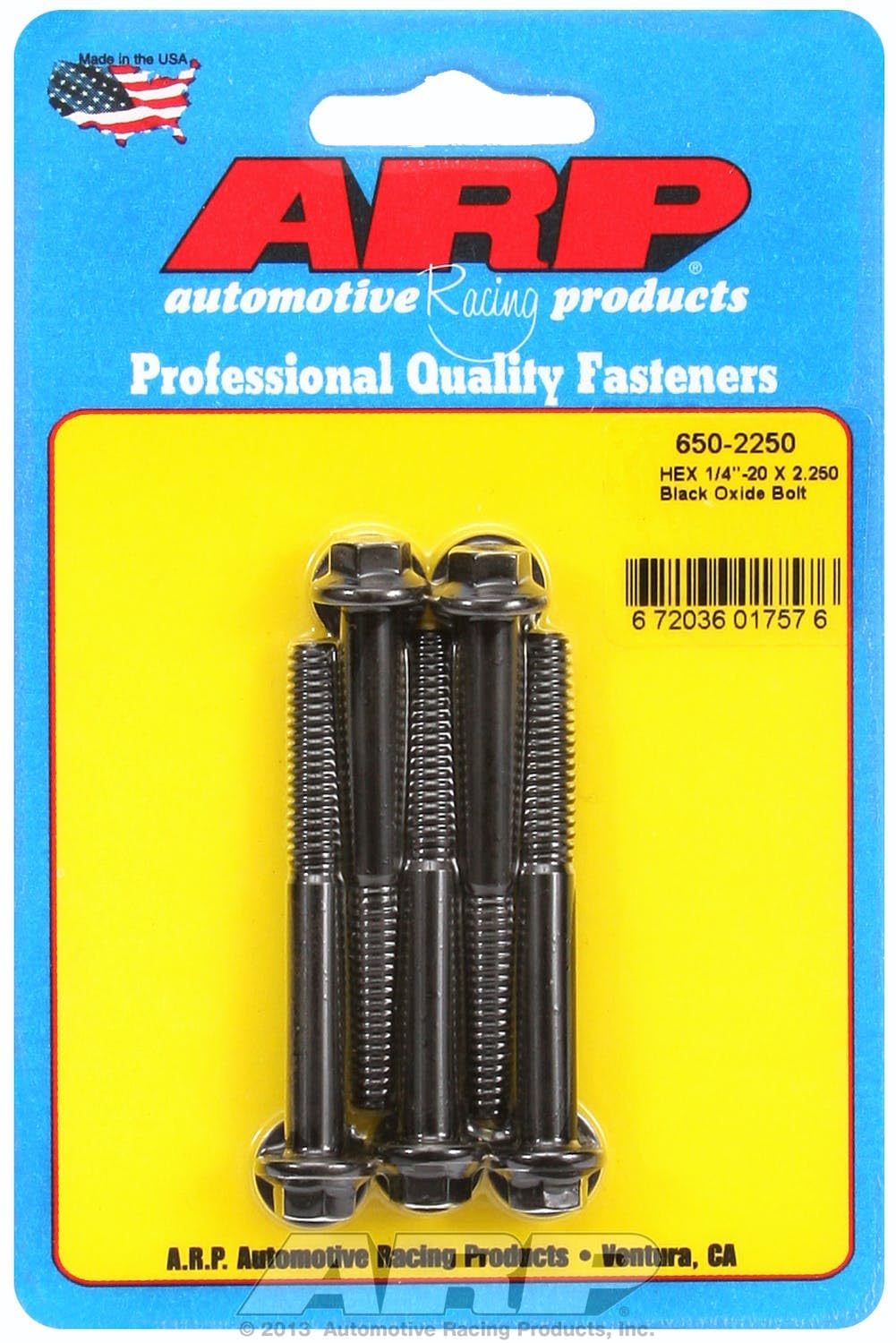 Hex ARP (650-2250) Oxide Bolt, Black