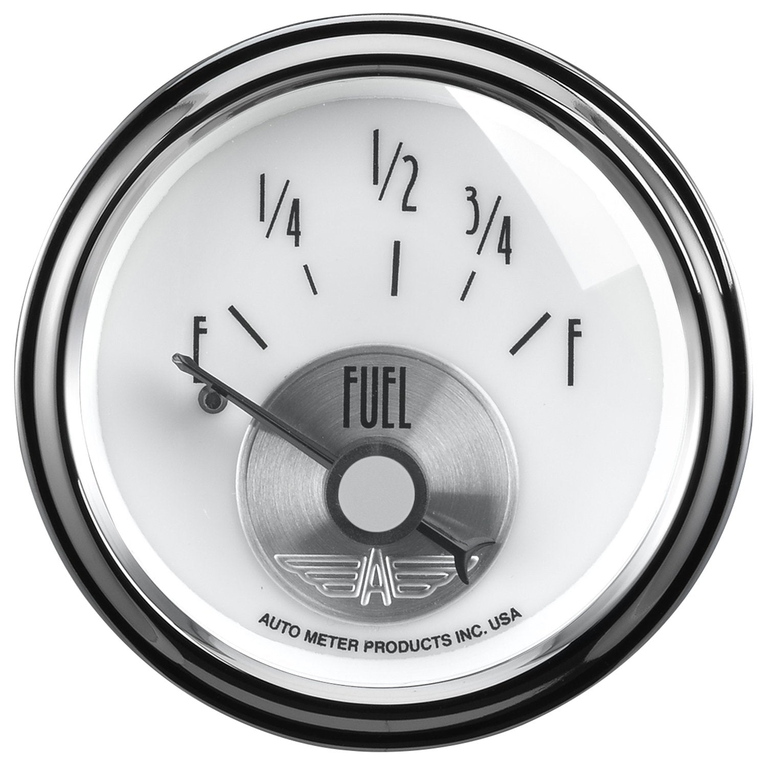 Auto Meter Prestige Pearl 2015 2-1/16" Fuel Level Gauge (0 Ohm E-90 Ohm F, 52.4mm)