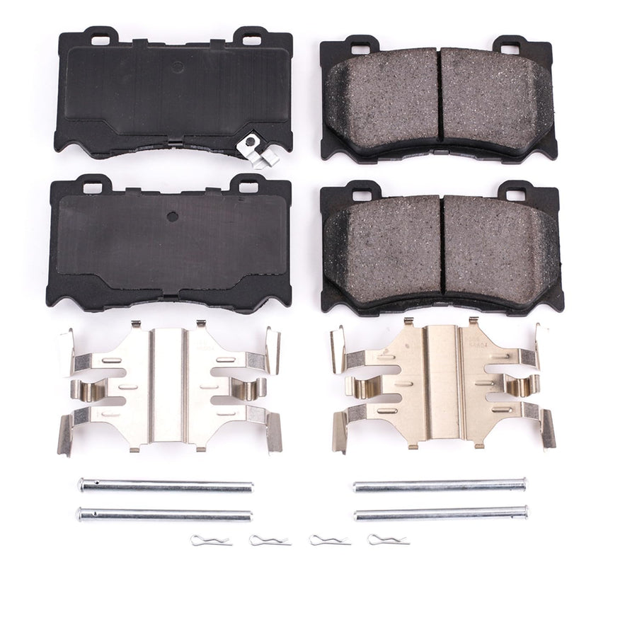 Power Stop Brake Kit Front For Infiniti FX50 2009-13 |G37 2008-13 |M35h 2012-13 |M37 2011-13 |M56 2011-13 |Infiniti Q50 2014-24 - Ceramic Brake Pads With Installation Hardware, 17-1346
