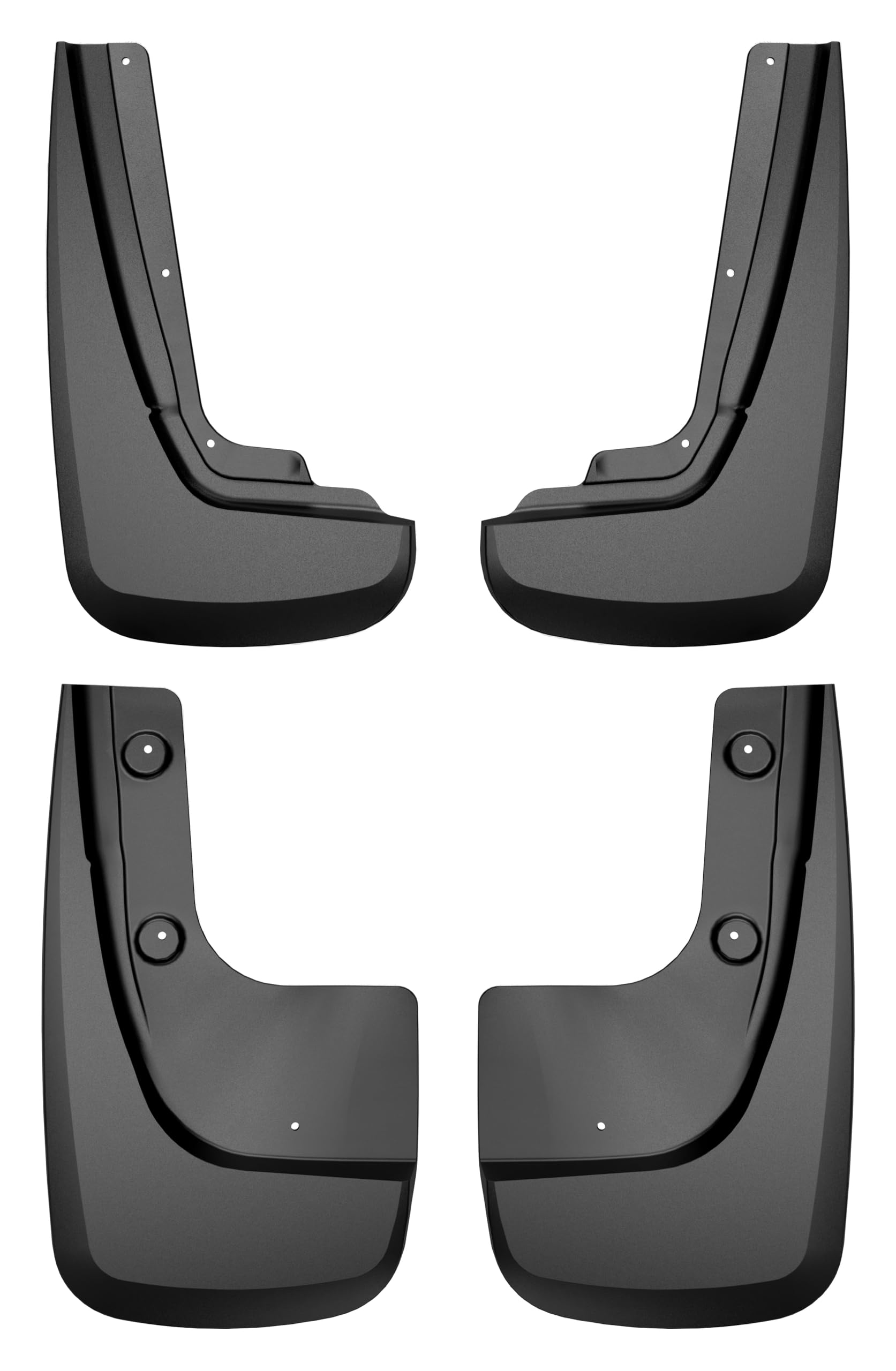 Husky Liners Mud Guards Custom | Fits 2022-2025 Jeep Grand Cherokee (Includes 4XE Models, Excludes WK & L Series) | Front & Rear Set, 4-pc Black - 58096