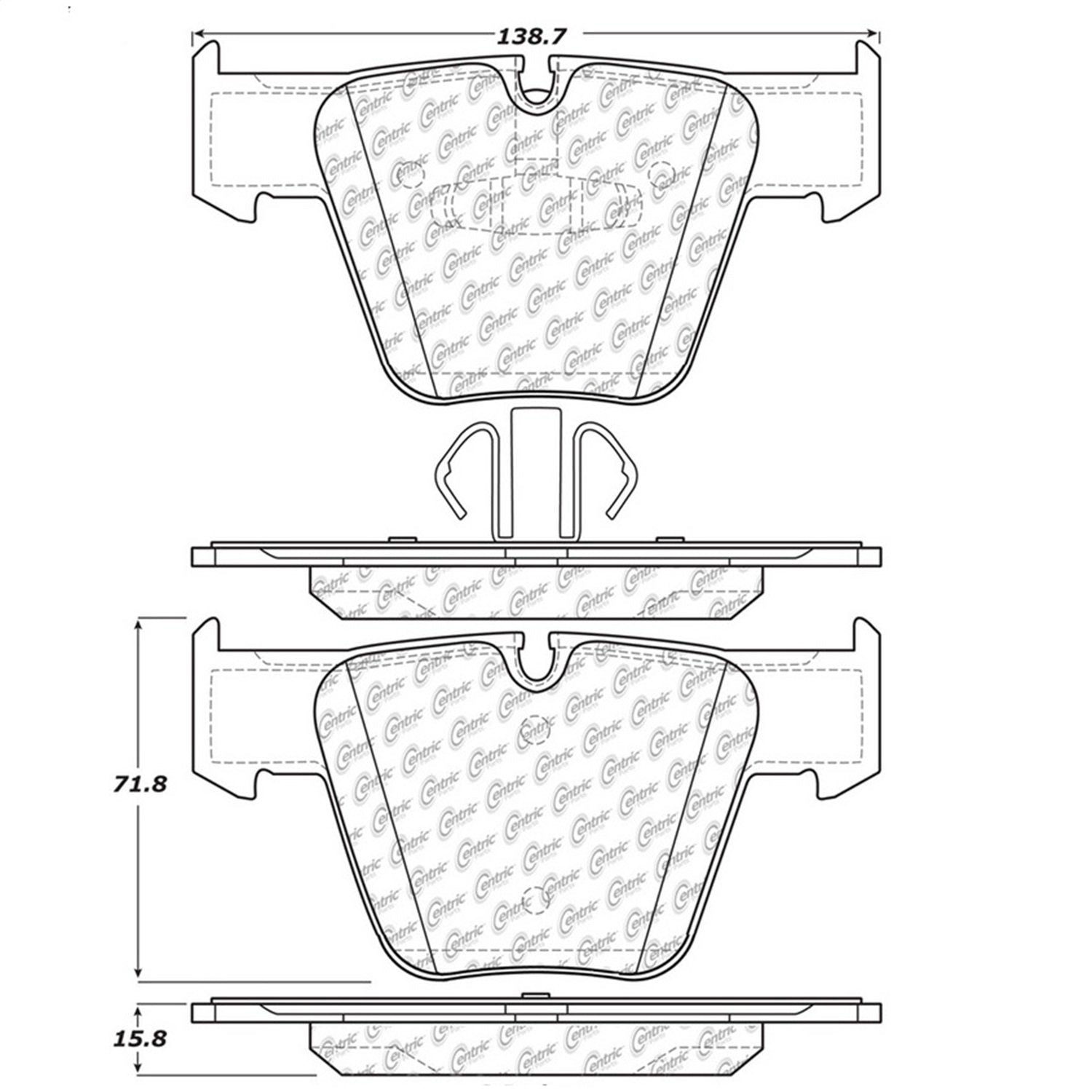 Front StopTech 308.12890 Brake Pads with Shims; Street