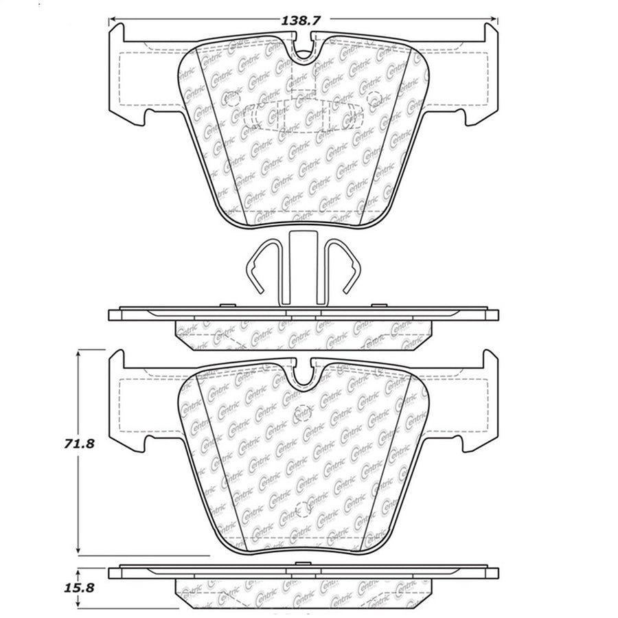 Front StopTech 308.12890 Brake Pads with Shims; Street