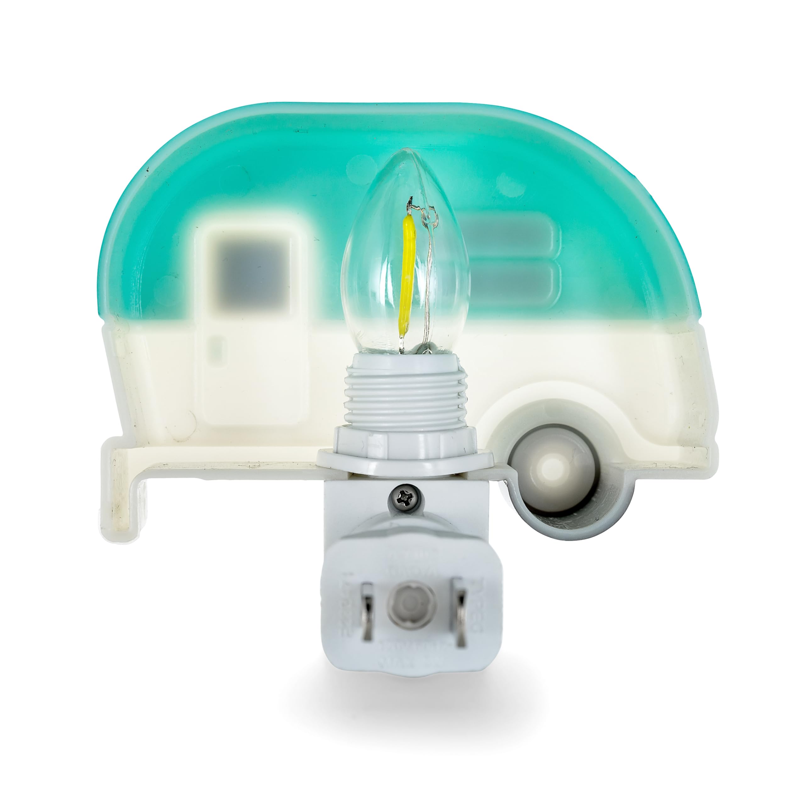 Camco Night Light & RV Camper - Features A 360-Degree Swivel Base & On/Off Switch - Includes (1) 120V LED Bulb - Retro Trailer Accessories (53103)