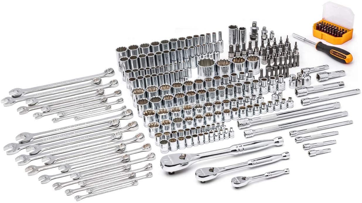 12 Pt. GEARWRENCH Mechanics Tool Set in 3 Drawer Storage Box - 80972 243 Pc.