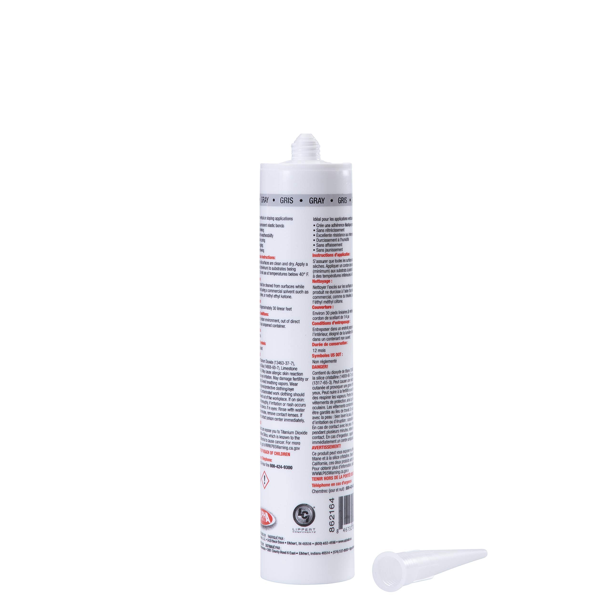 Non-Sag Sealant 5160 ALPHATHANE for 5th Wheel RVs, Travel Trailers and Motorhomes