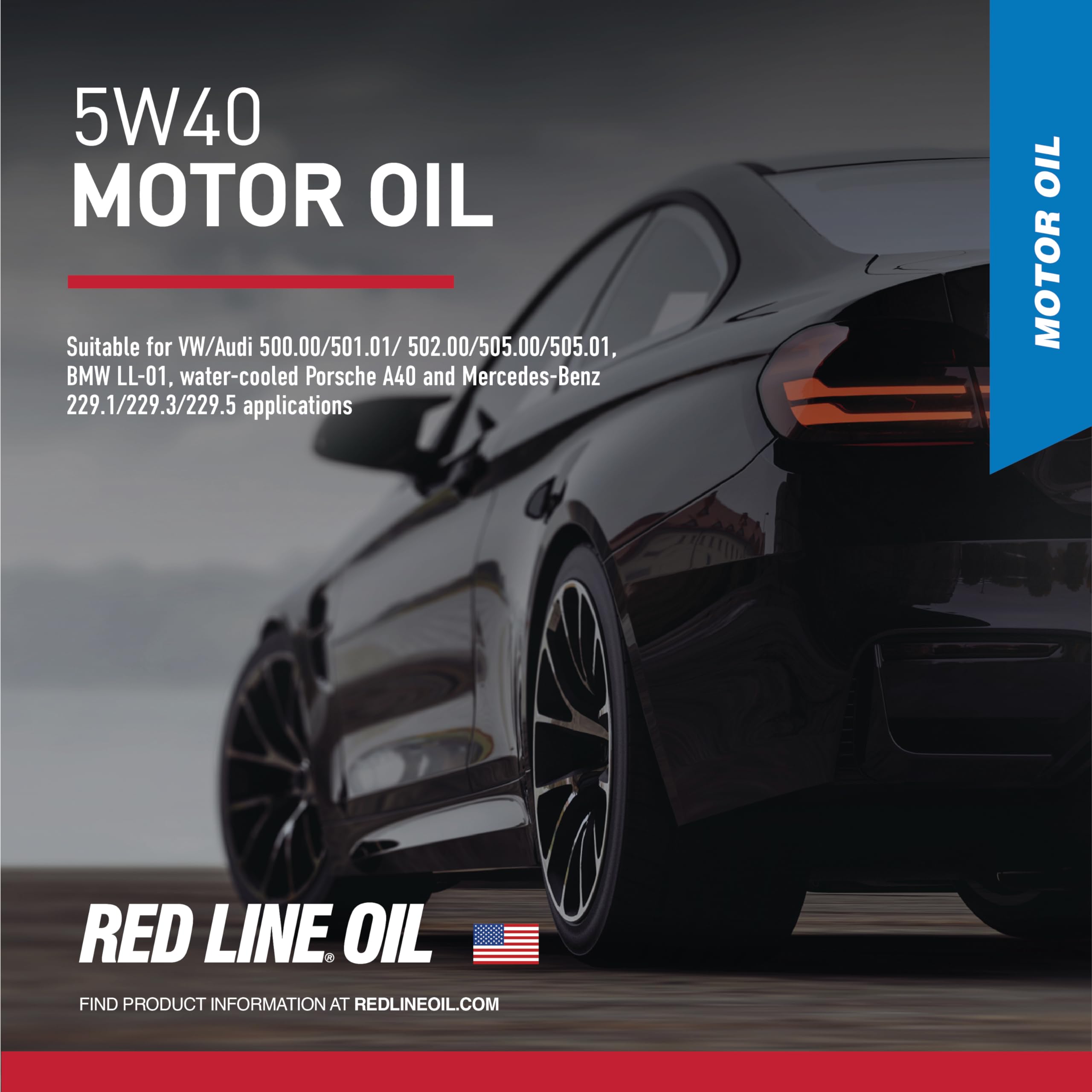 SAE 5W40 Red Line Fully Synthetic Motor Oil - 1 Gallon