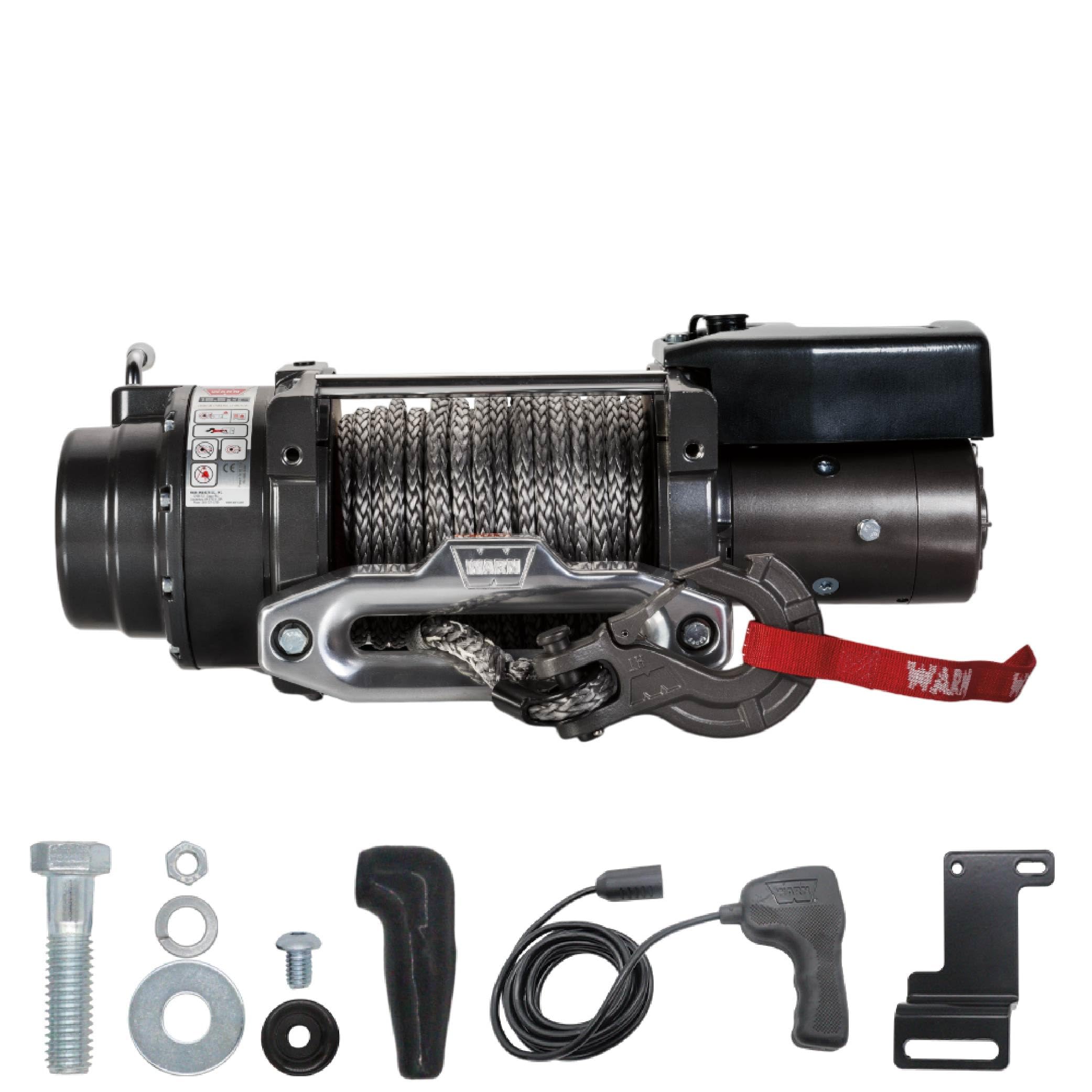 16.5ti-S WARN Heavyweight Winch – 16,500 lb Pulling Capacity, Synthetic Rope, Advanced Sealed Motor, Waterproof Design, All-Metal Gear Train for Off-Road Recovery & Industrial Use