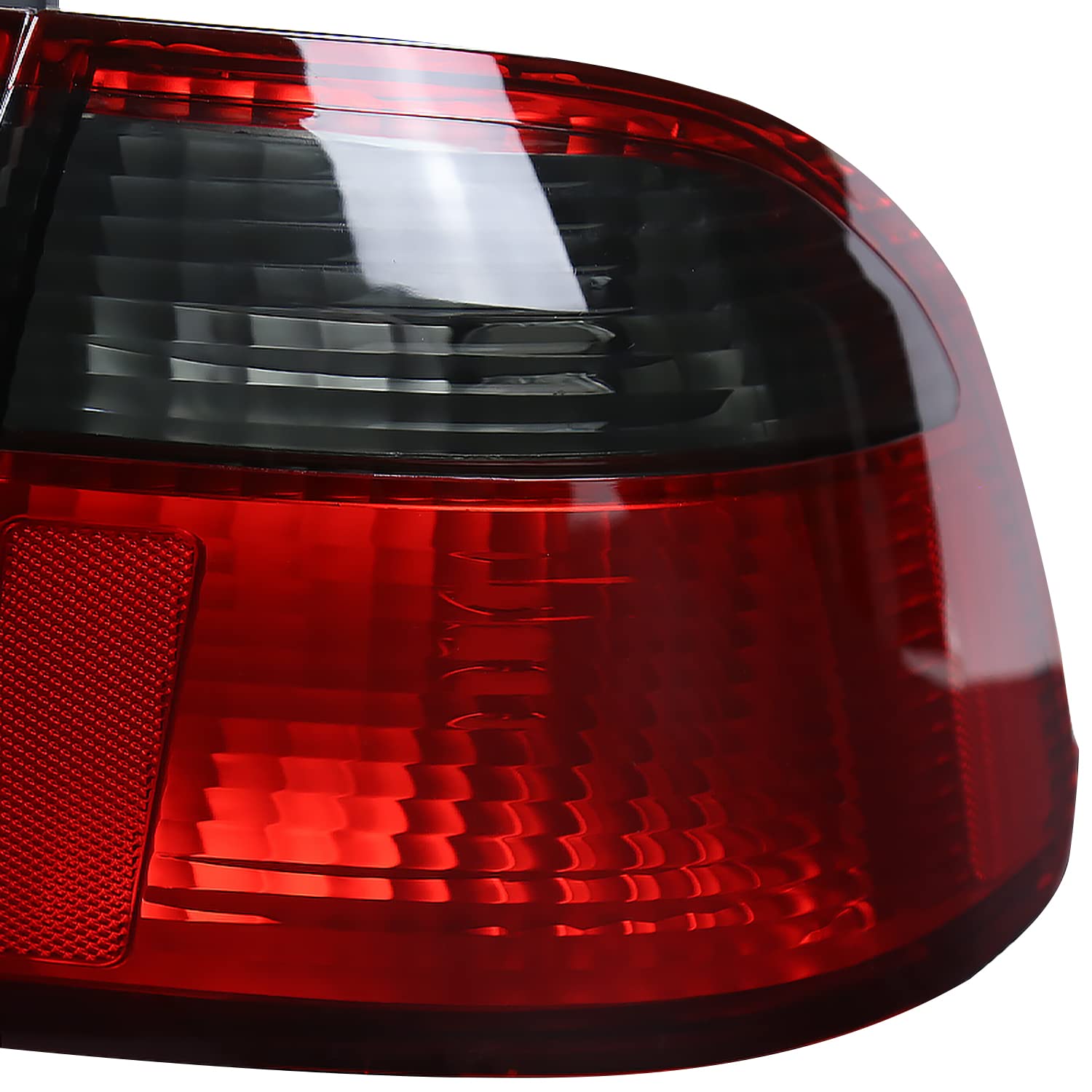 Red Smoke Tail Lights SPEC-D TUNING Compatible with 1999-2000 Honda Civic 4 Door Sedan, Left + Right Pair Assembly