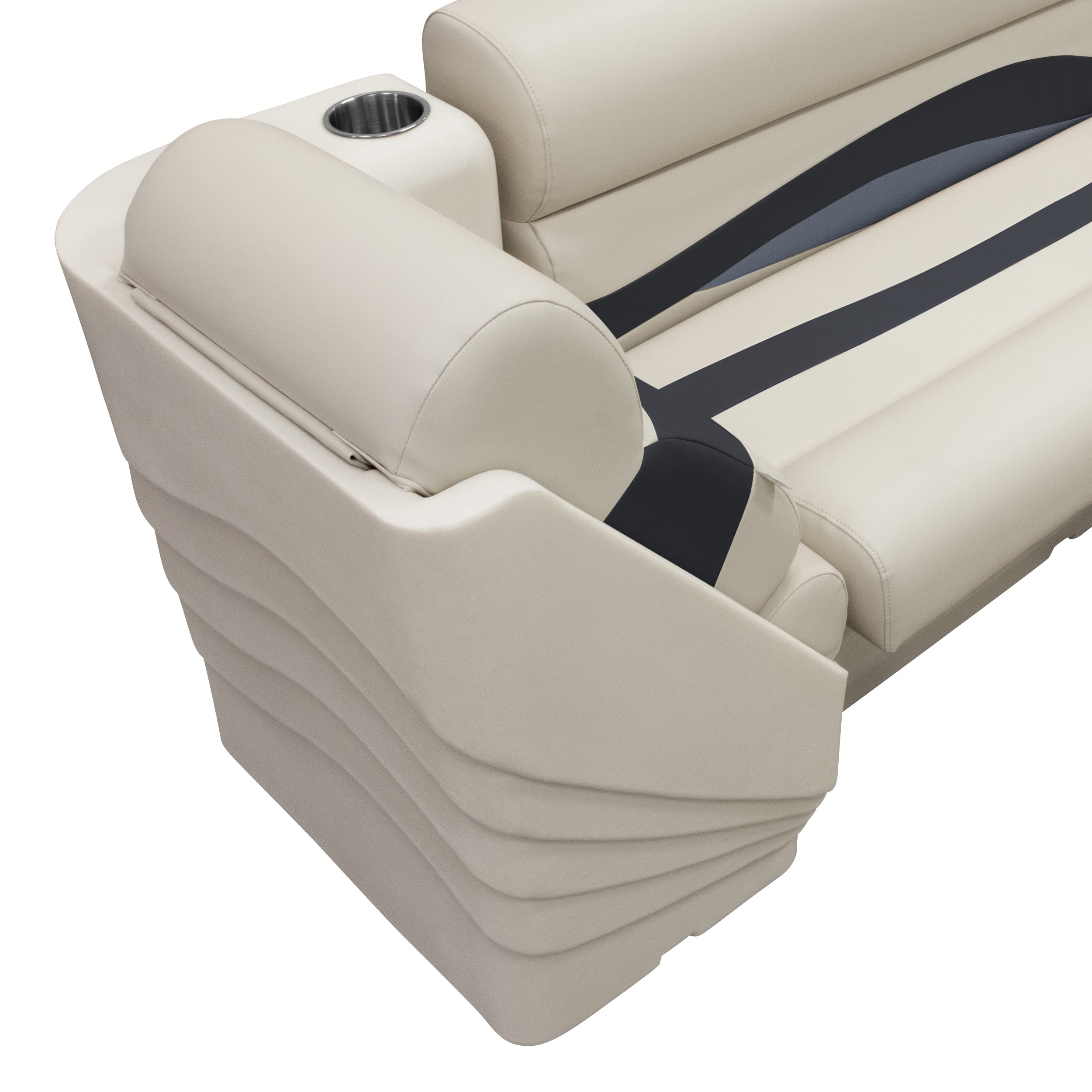 Wise Premier Series BM13006R-986 Pontoon Right Lean Back Recliner, Platinum/Spectra Navy/Cobalt