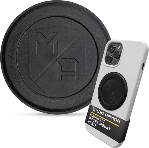 Mob Armor Flex Plate Magnet - Magnetic Phone Mount for iPhone, Android, Wireless Charging Compatible- 2mm Thick Rubber Magnetic Plate -