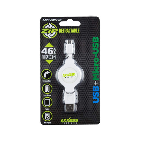 Micro USB AXXESS to USB Retractable Extension Cable