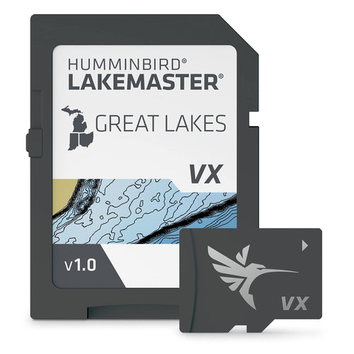LakeMaster Humminbird Great Lakes V1 Map SD Card for Fish Finders