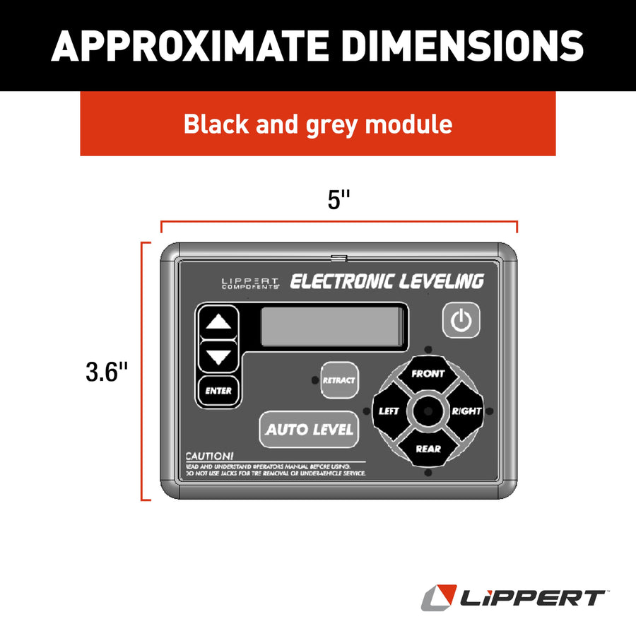 Lippert 5th Wheel and Travel Trailer Ground Control RV Leveling System Replacement Touchpad with Auto-Leveling Button - 421484