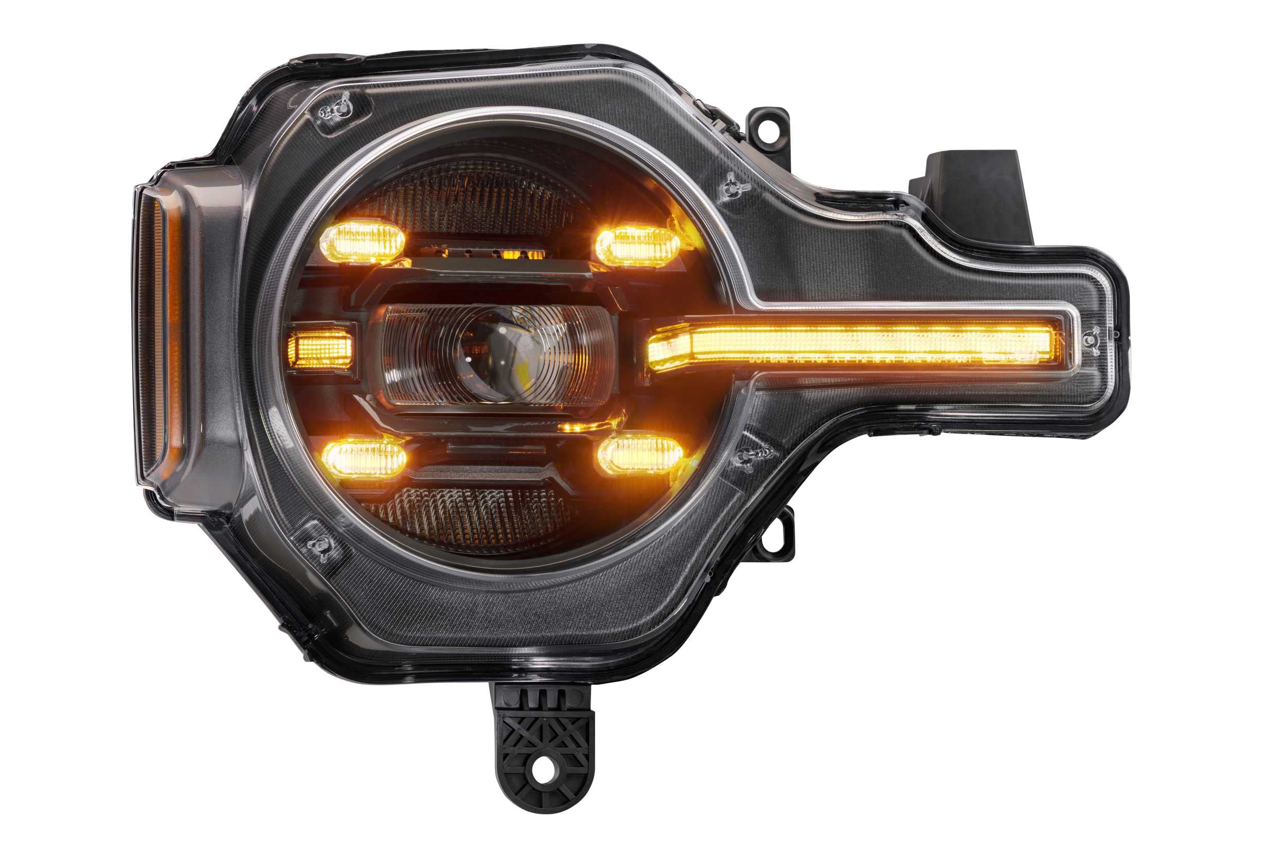 Morimoto XB LED Headlights Amber DRL Fits Ford Bronco 2021+ Plug and Play Headlight Assemblies (LF497-A)