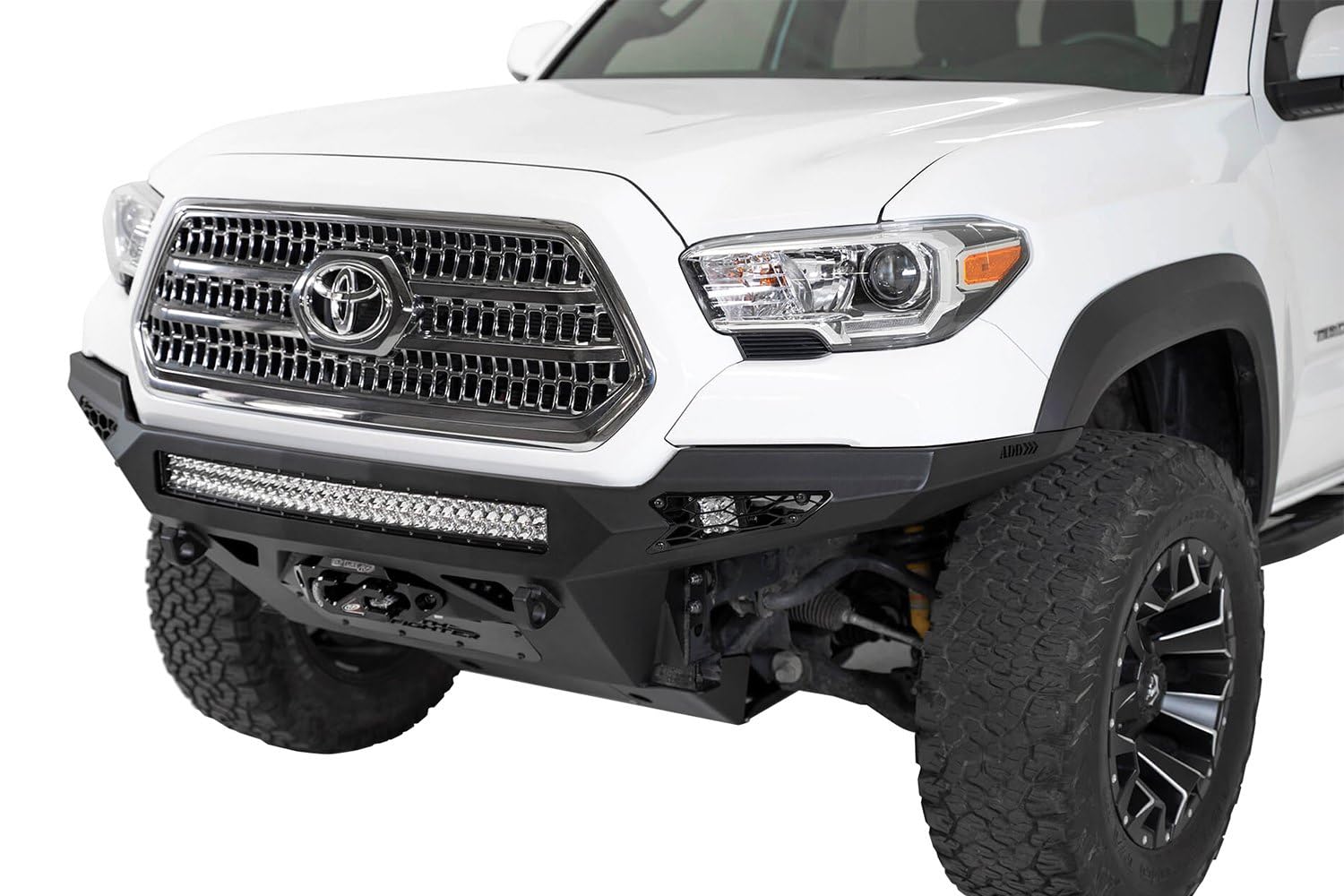 Toyota Tacoma Front Replacement Bumper fits Addictive Desert Designs F681202200103, Black
