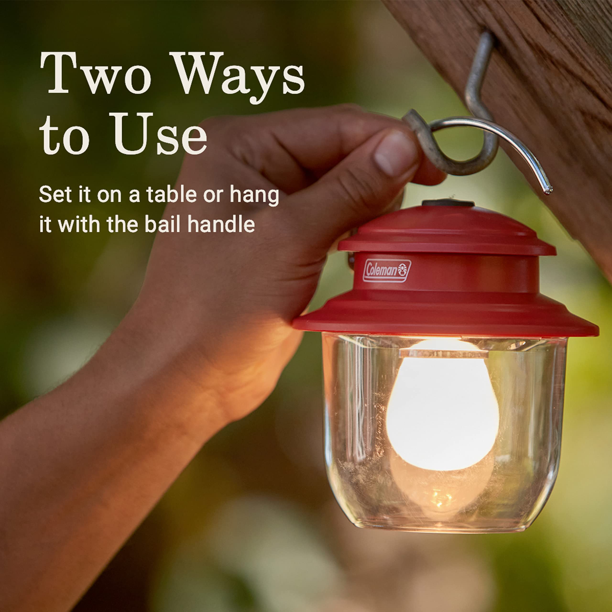 300 Lumens Coleman Classic LED Lantern, Red