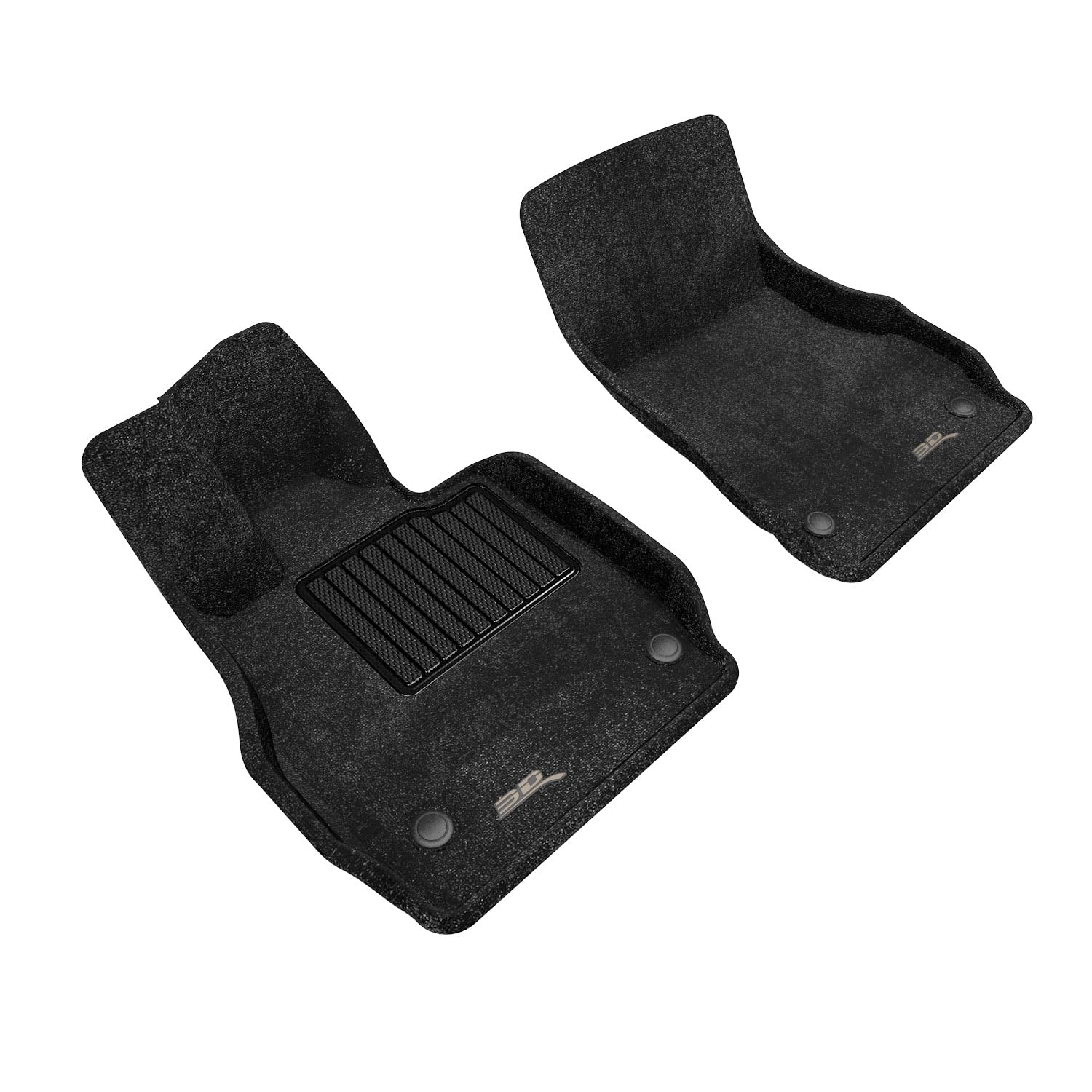 3D MAXpider Premium Custom Fit Floor Mat (Black) Compatible with Chevrolet Corvette (C8) 2020-2024 - Full Set
