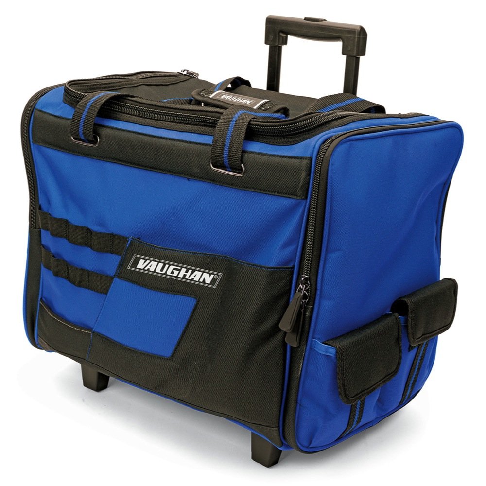 3 Piece Vaughan Tool Bag Set, with 18 inch Roller Tool Bag, 16 inch and 13 Inch Wide Mouth Bags, 1200D Polyester, Lots of Tool Storage, Heavy Duty Zippers, Shoulder Straps, Carry Handles - 240154