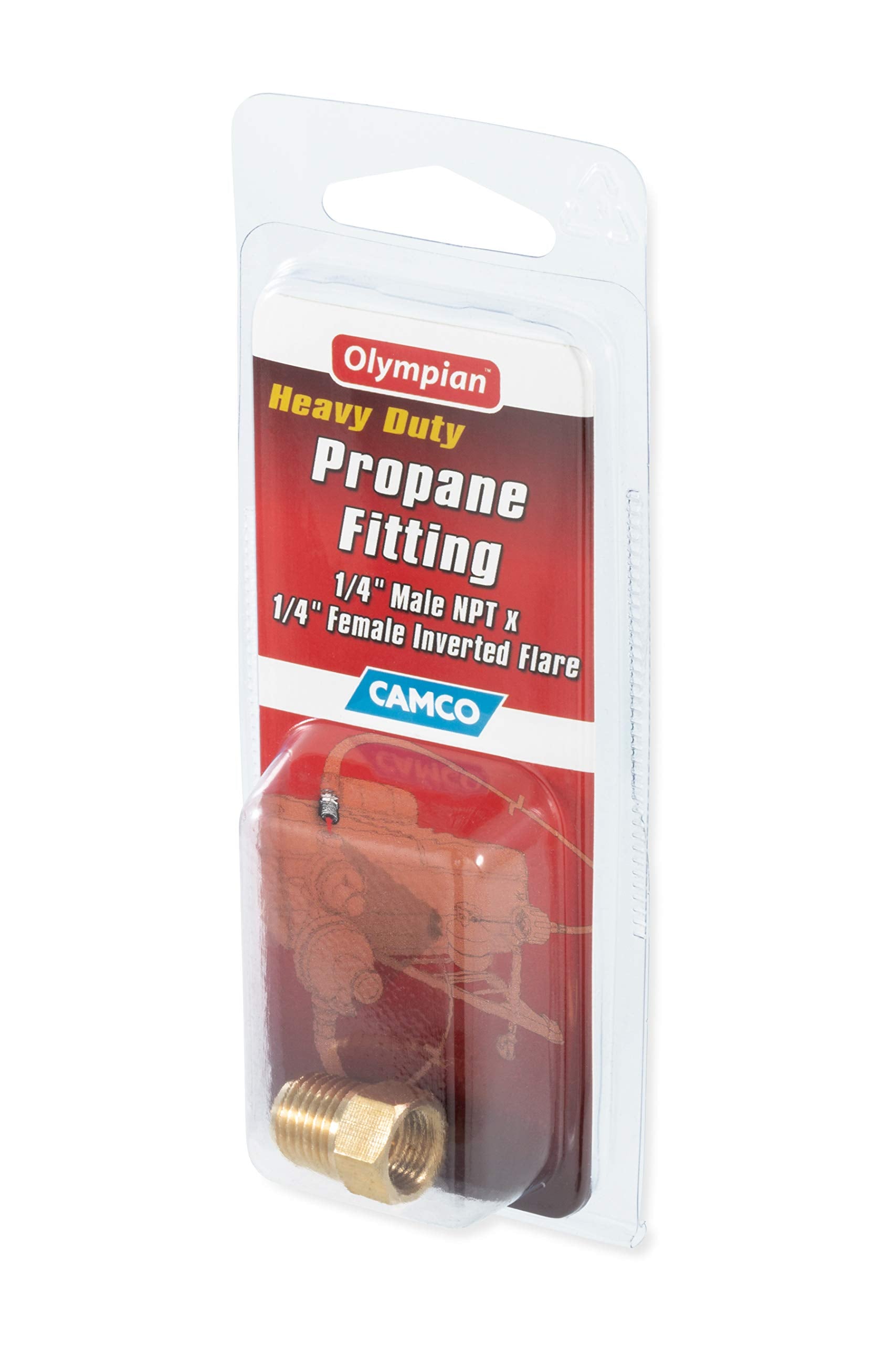 Propane Fitting Camco 59953 - 1/4" Male NPT x 1/4" Female Inverted Flare