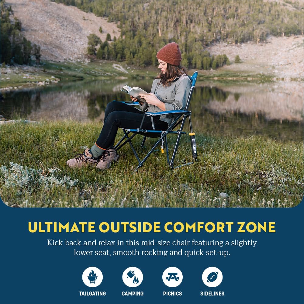 GCI Outdoor Rocking Chair Kickback with Beverage Holder Outdoor