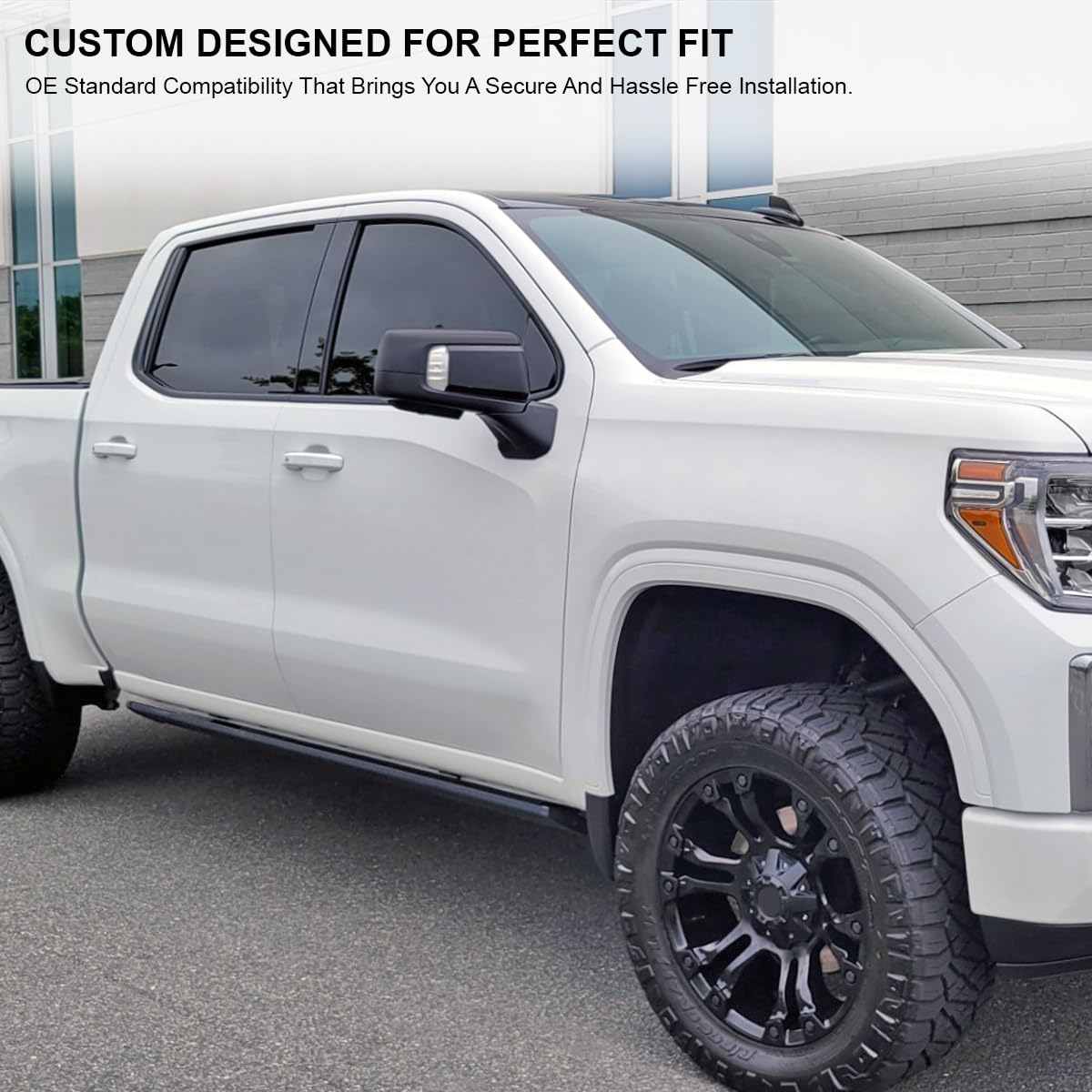 Spec-D Tuning Black Right Passenger Side Power Fold Power Heated Side Mirror w/Blind Spot + Temp Sensor Compatible with 2019-2025 GMC Sierra 1500
