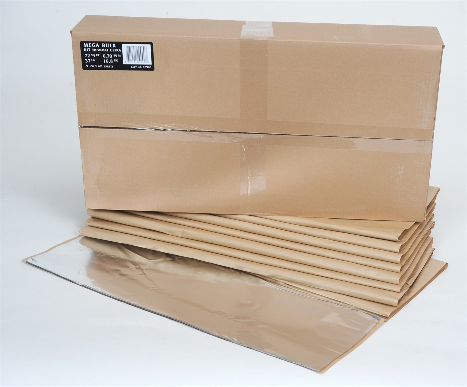 HushMat MEGA 10900 Bulk Kit - (9) 24" x 48" Silver Ultra Sheets - 72 Square Feet