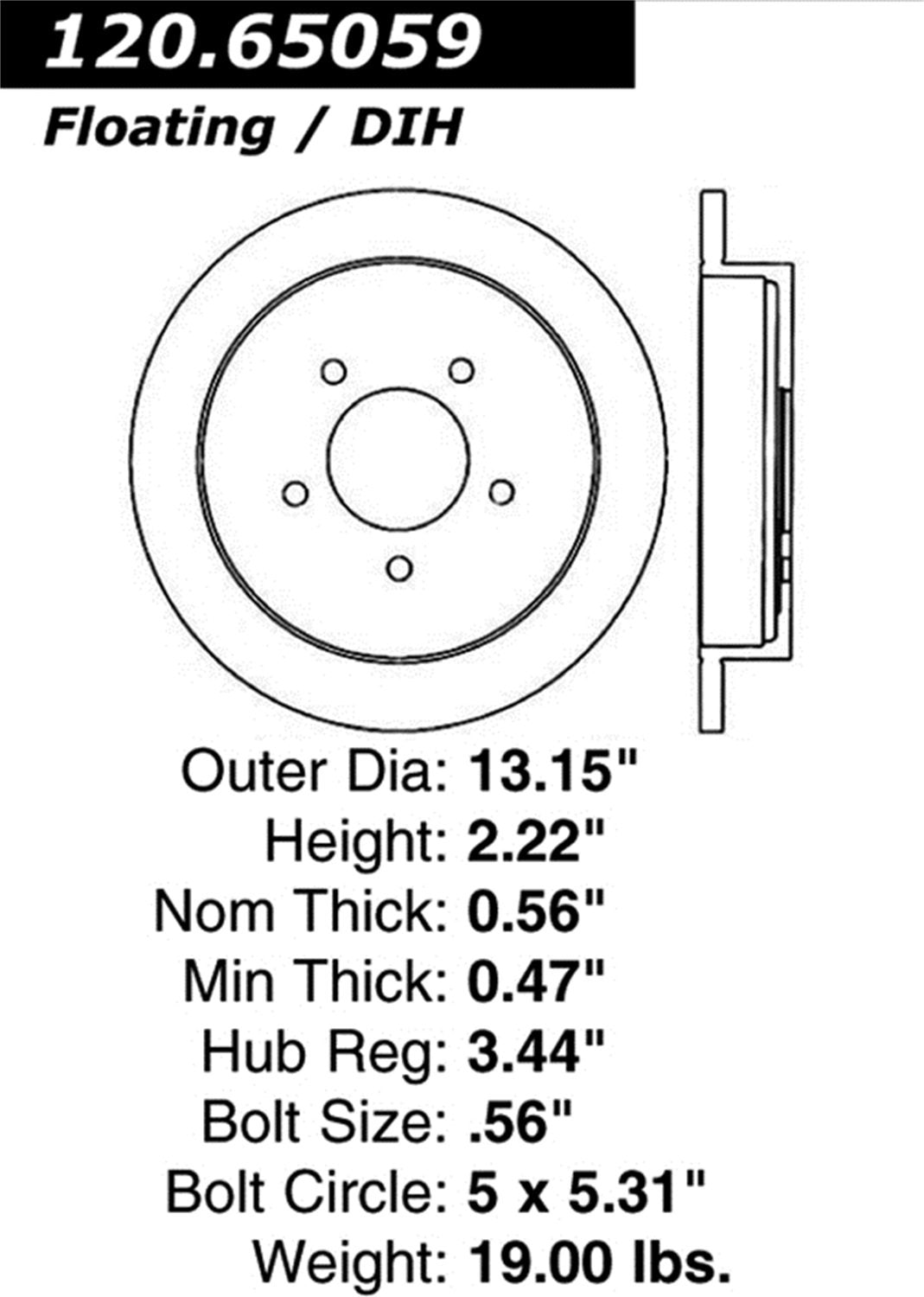 Sport Drilled/Slotted Brake Rotor StopTech 127.65059R (Rear Right), 1 Pack