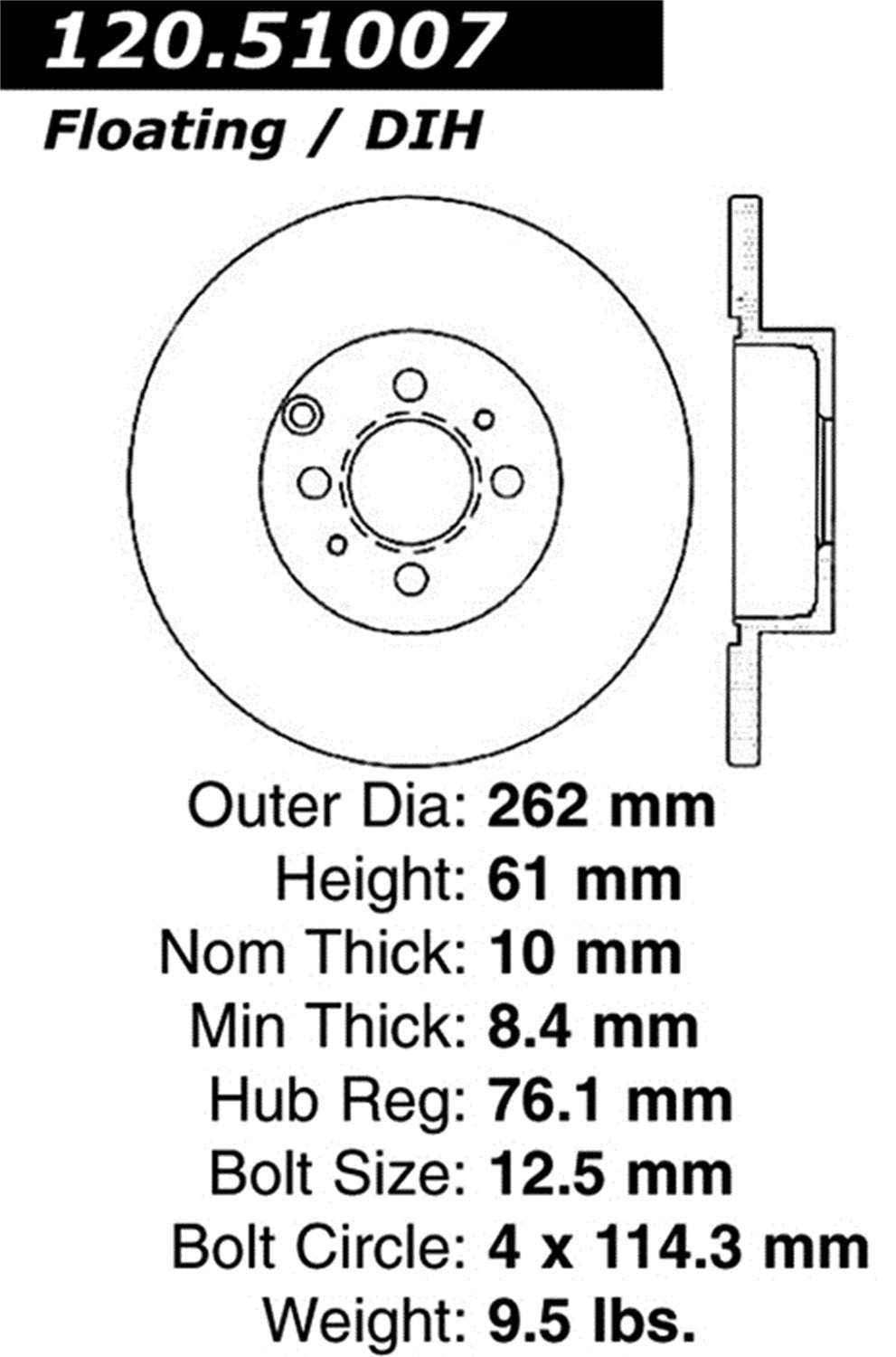 Sport Drilled/Slotted Brake Rotor StopTech 127.51007L (Rear Left), 1 Pack