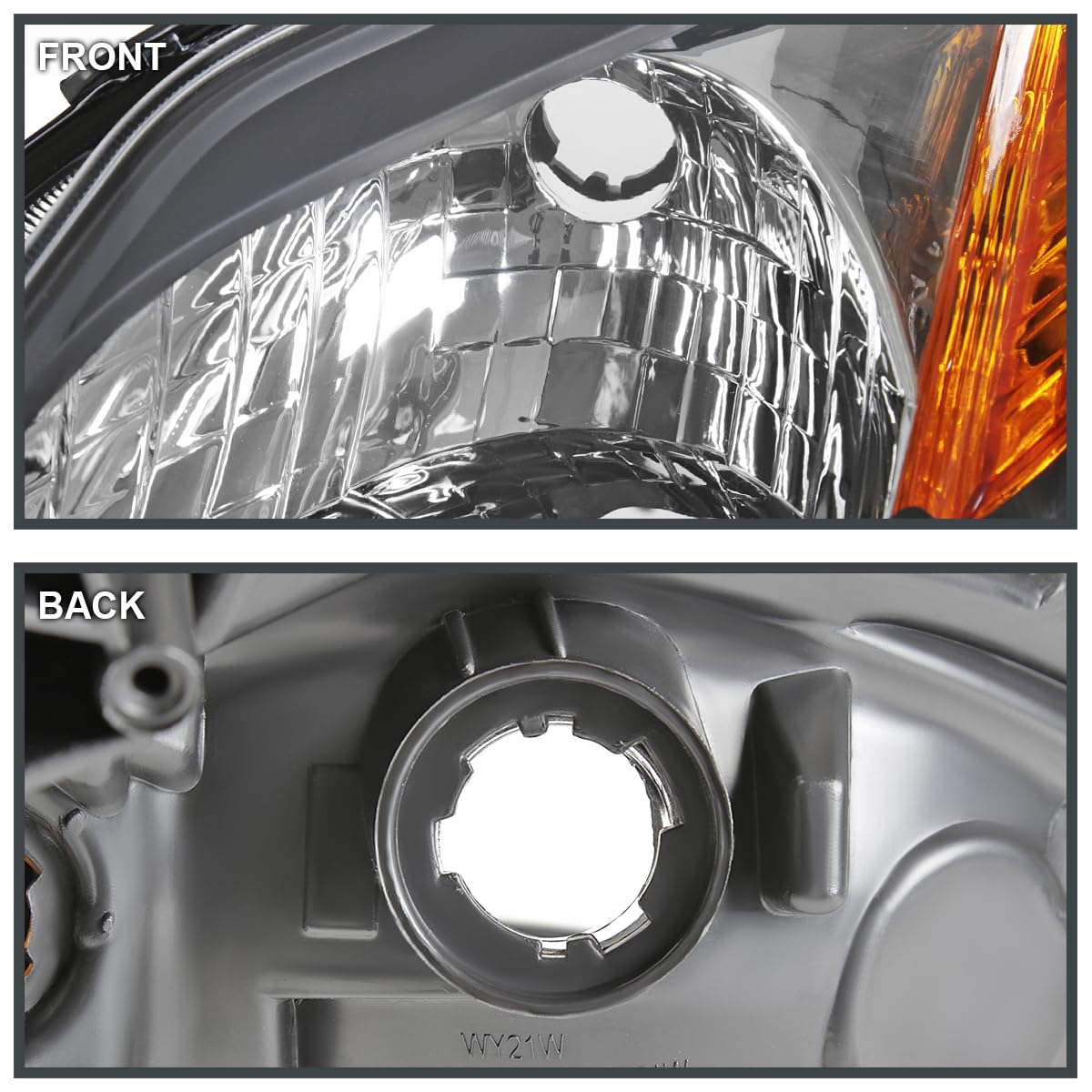 Black Headlights SPEC-D TUNING Compatible with 2006-2009 Toyota Prius, Left + Right Pair Headlamp Assembly