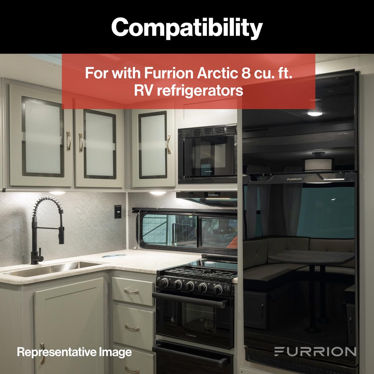 Furrion® - Stainless Steel Replacement Door Panels for Furrion Arctic® 8 cu. ft. Refrigerator #C-FCR08DCGTA-A01