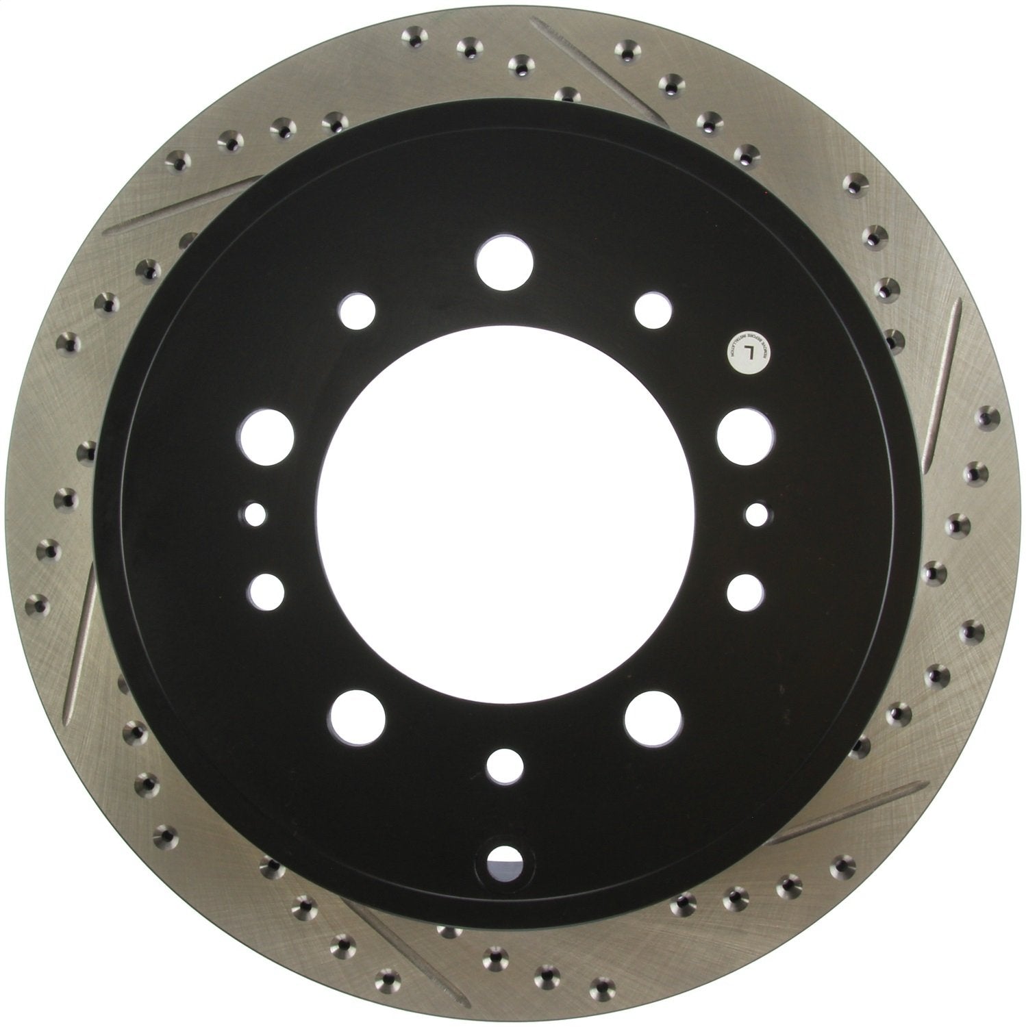 Rear Left StopTech 127.44157L Automotive Replacement Drilled and Slotted Disc Brake Rotor Fits Select Lexus LX570, Toyota Land cruiser/Sequoia/Tundra