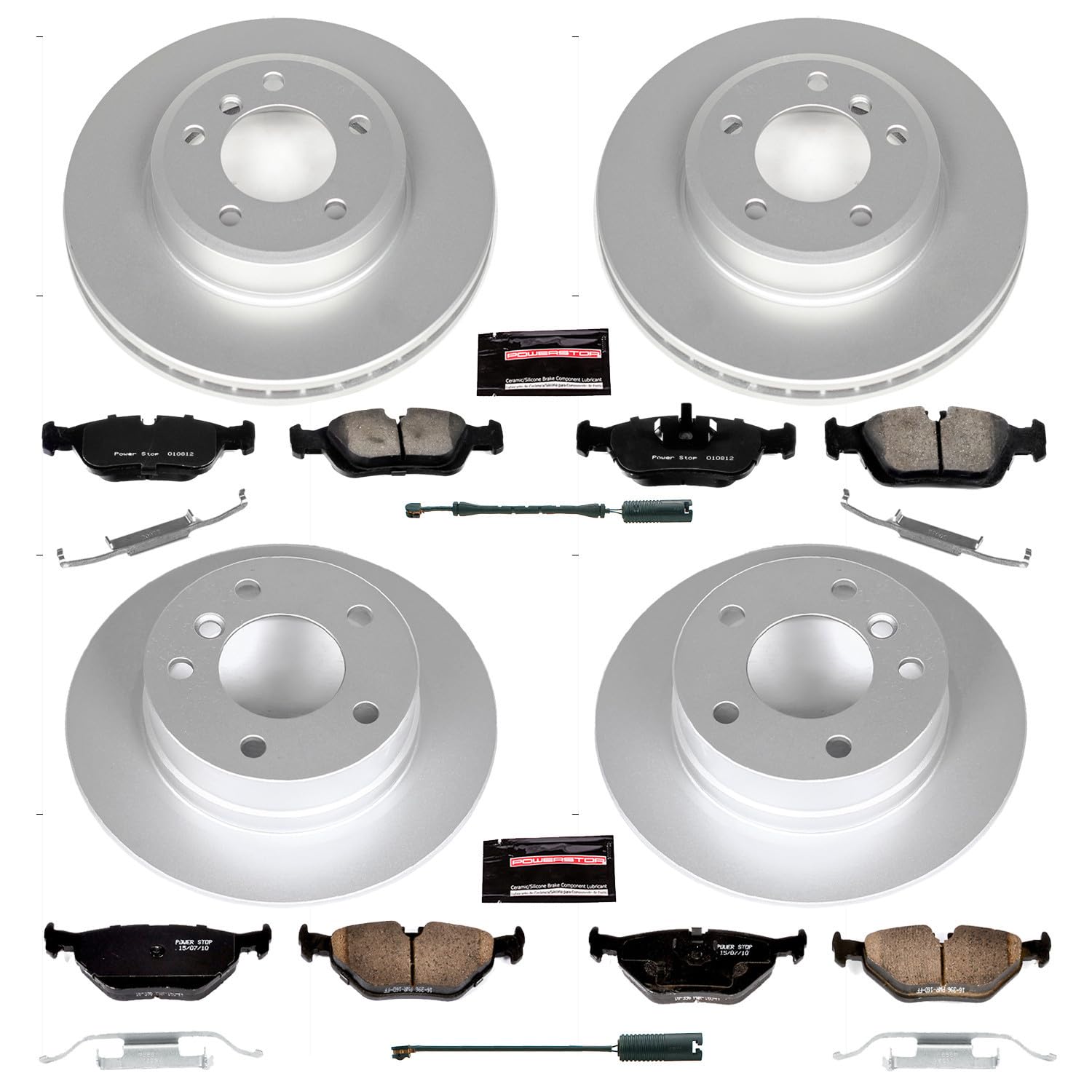Power Stop Z23 Evolution Geomet Coated Brake Kit Front and Rear For BMW Z3 2001-2002 [Model Specific]