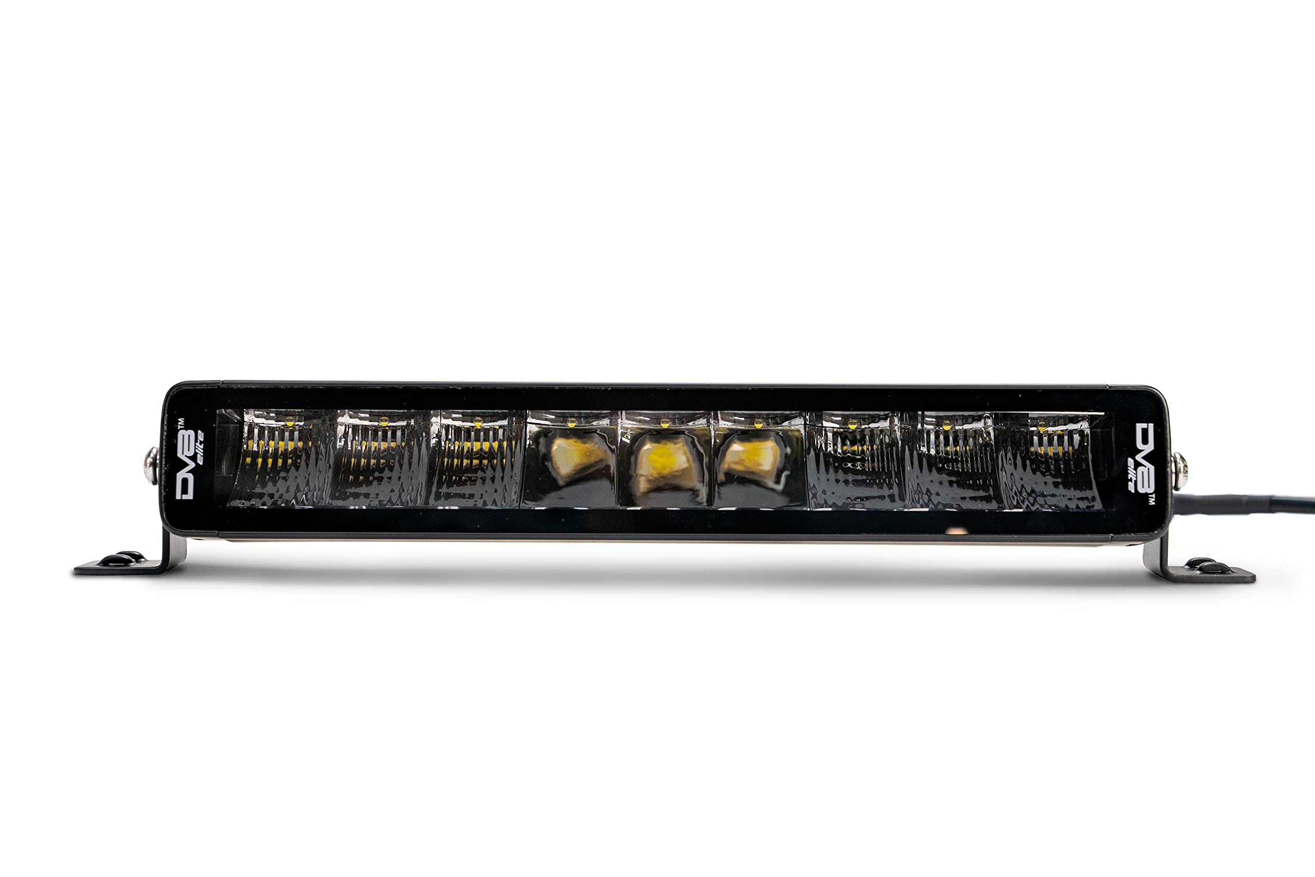 LED Light Bar DV8 Offroad | 13" Dual Row | 3,780 Lumen from OSRAM LED's | Bezel-Less Housing w/Heat Fins | IP68 Rated UV Resistant Lens | Flood/Spot Pattern | Elite Series BE13EW45W