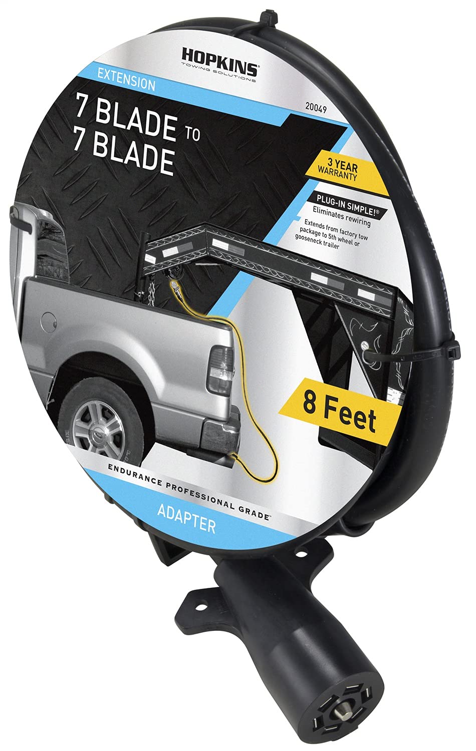 7-to-7 Blade Hopkins Towing Solutions 20049 8' Molded Cable 5th Wheel Extension